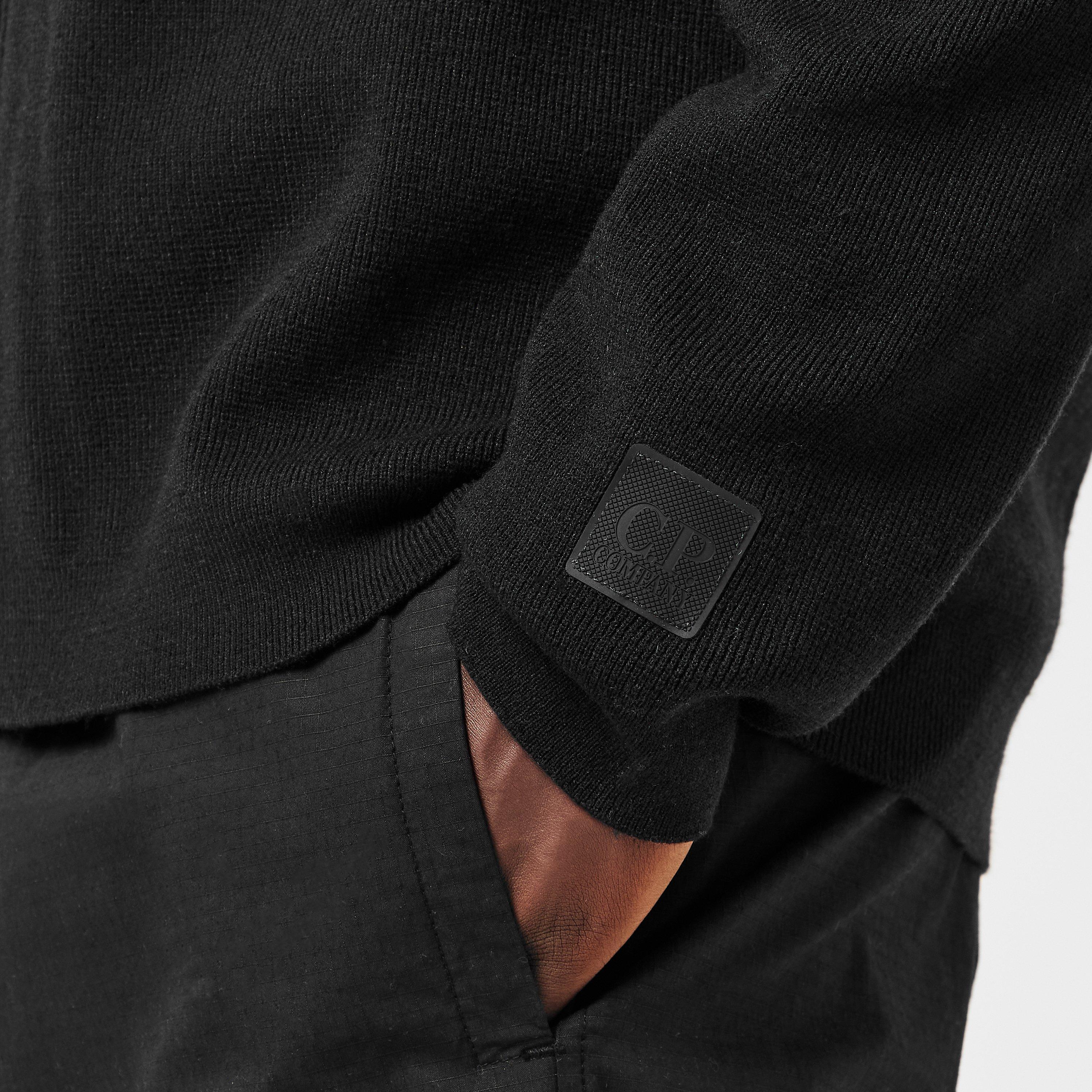 Black 999 - CP Company Metropolis - Men's Zip-Through Knitted Top - 5