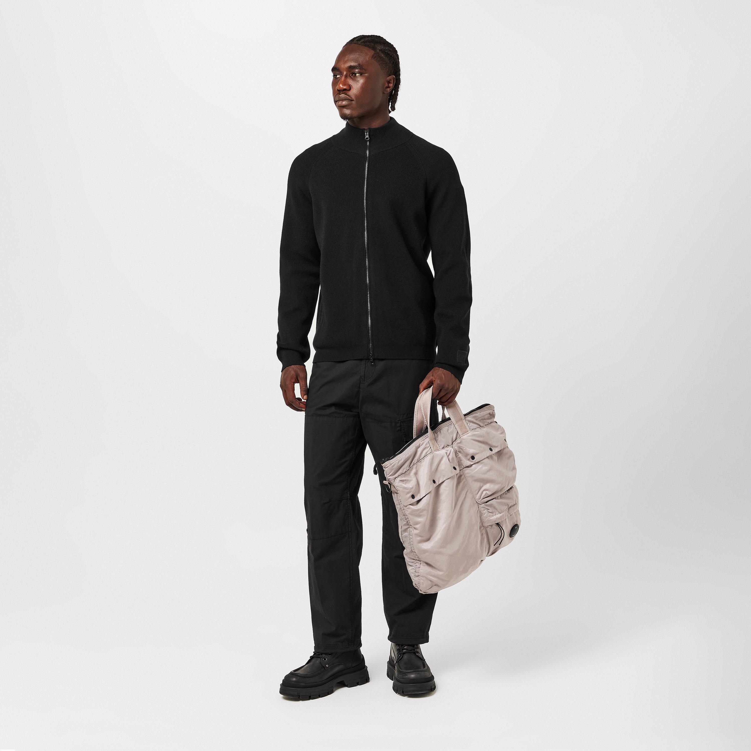 Black 999 - CP Company Metropolis - Men's Zip-Through Knitted Top - 6