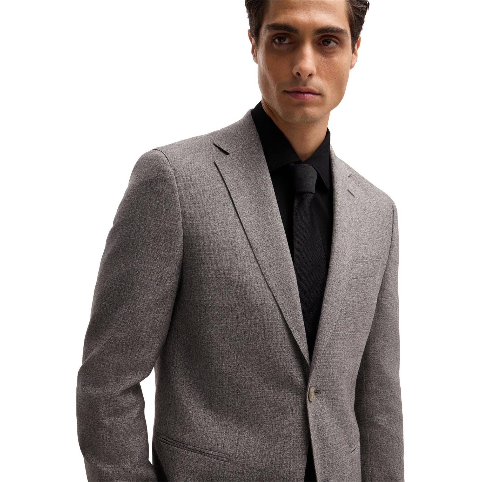 Black 001 - Boss - Men's HBB Plain Long-Sleeve Shirt - 4