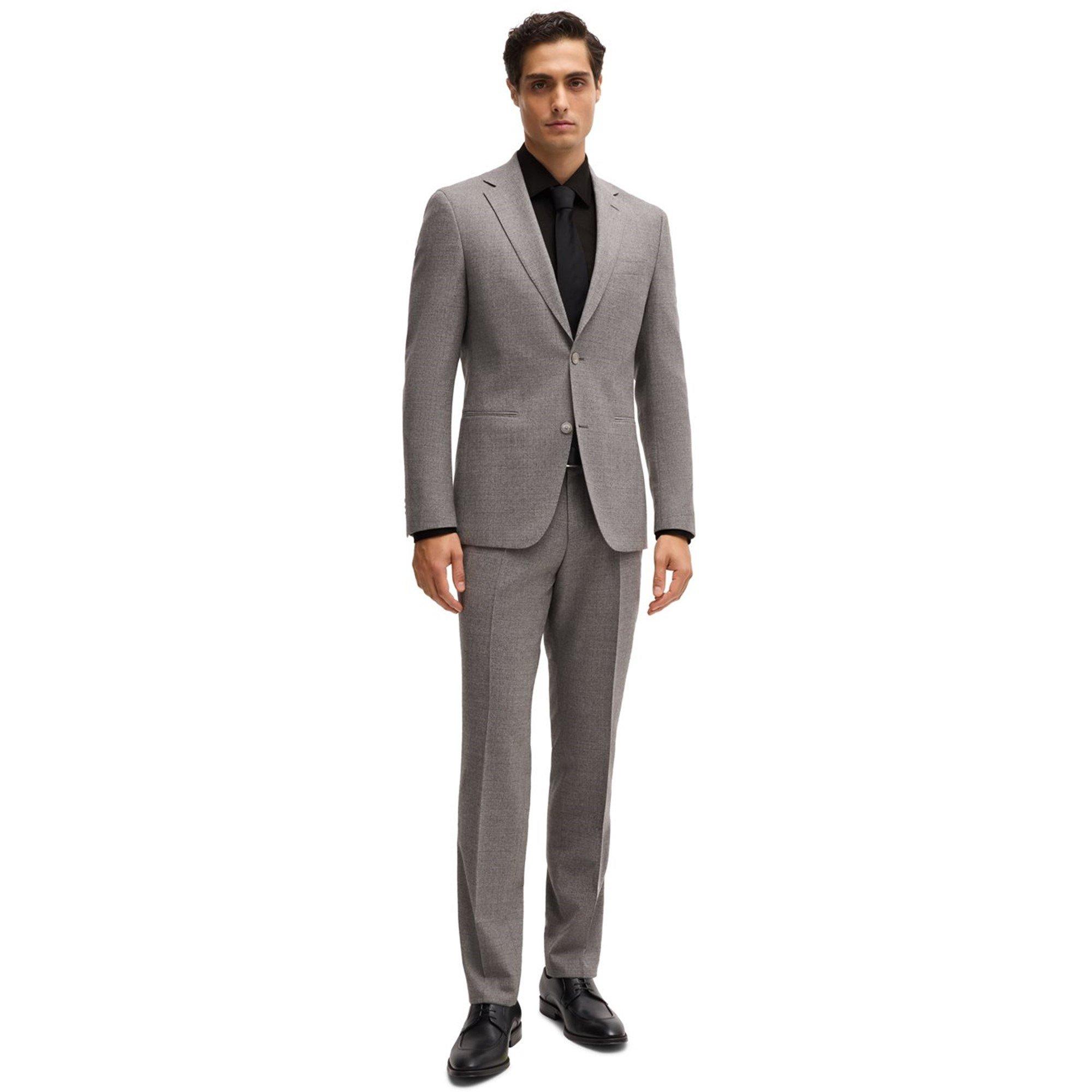 Black 001 - Boss - Men's HBB Plain Long-Sleeve Shirt - 5