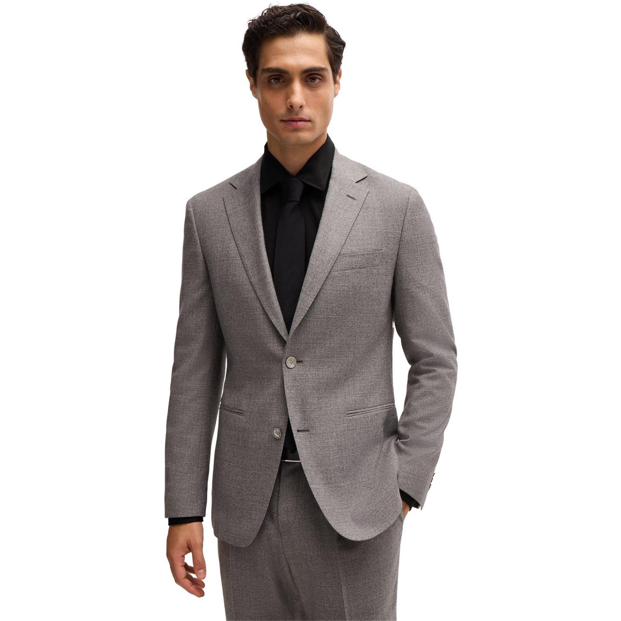 Black 001 - Boss - Men's HBB Plain Long-Sleeve Shirt - 6