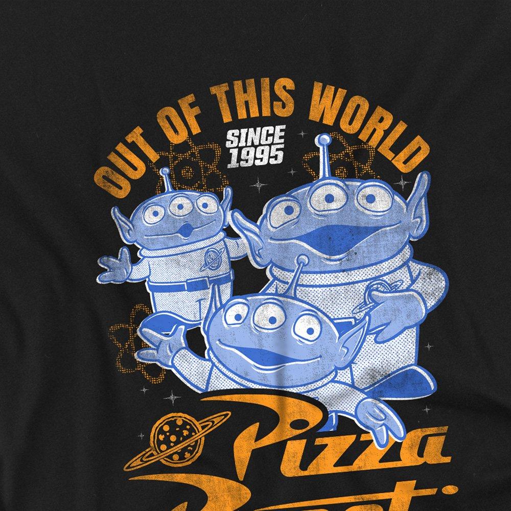 Black - Disney - Toy Story Aliens Pizza Planet Front Back T-Shirt - 3