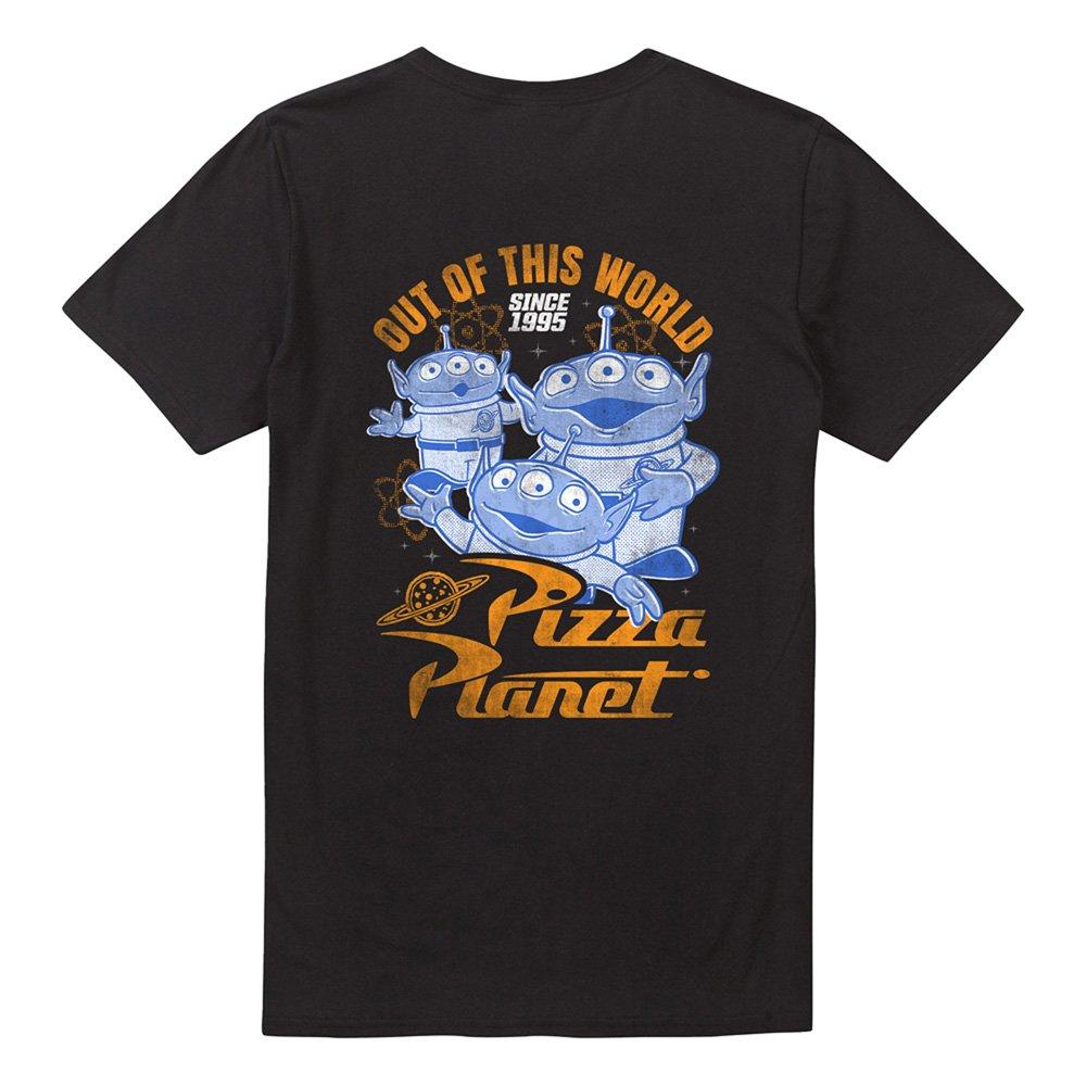 Black - Disney - Toy Story Aliens Pizza Planet Front Back T-Shirt - 4