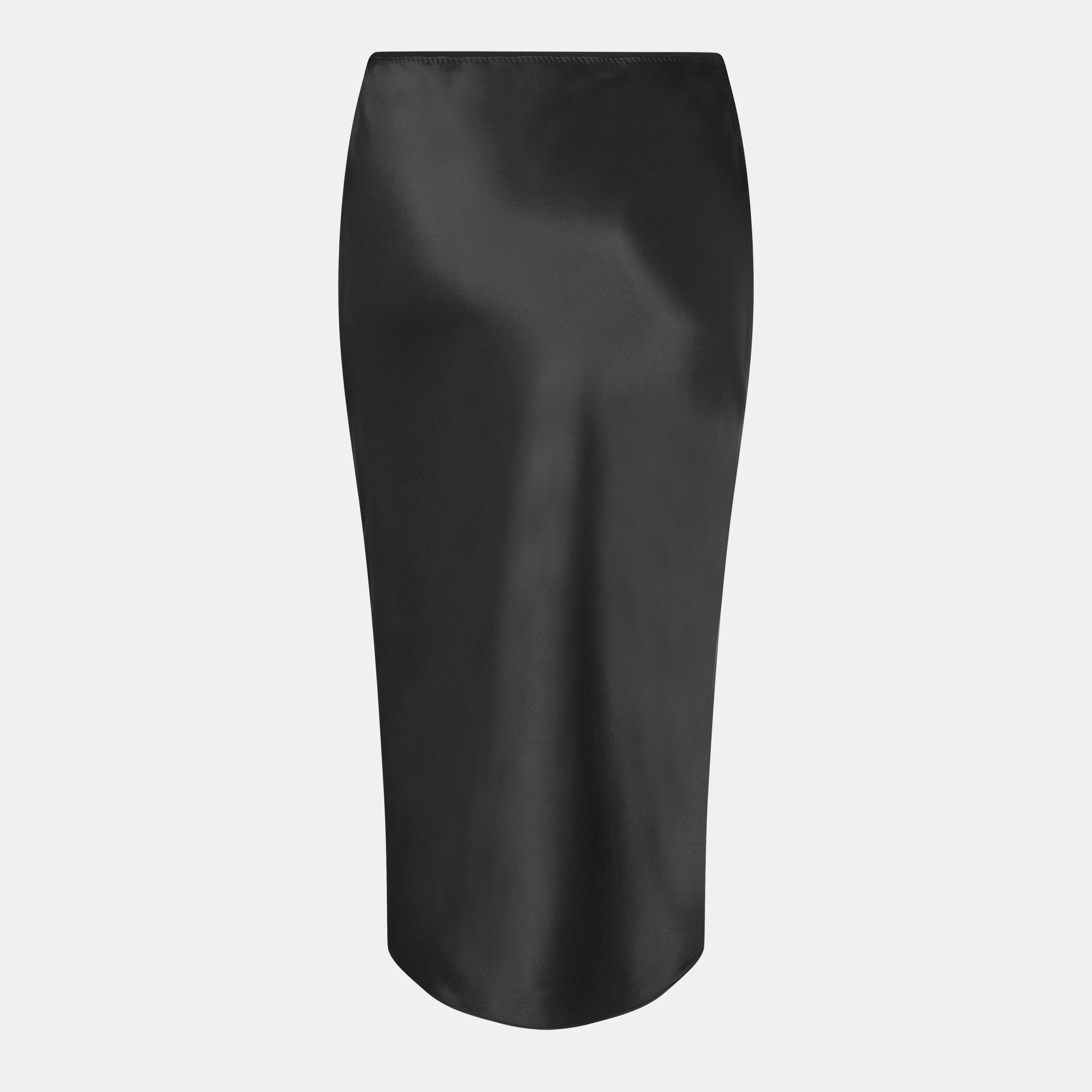 Black - Joseph - Isaak Silk Satin Skirt - 2