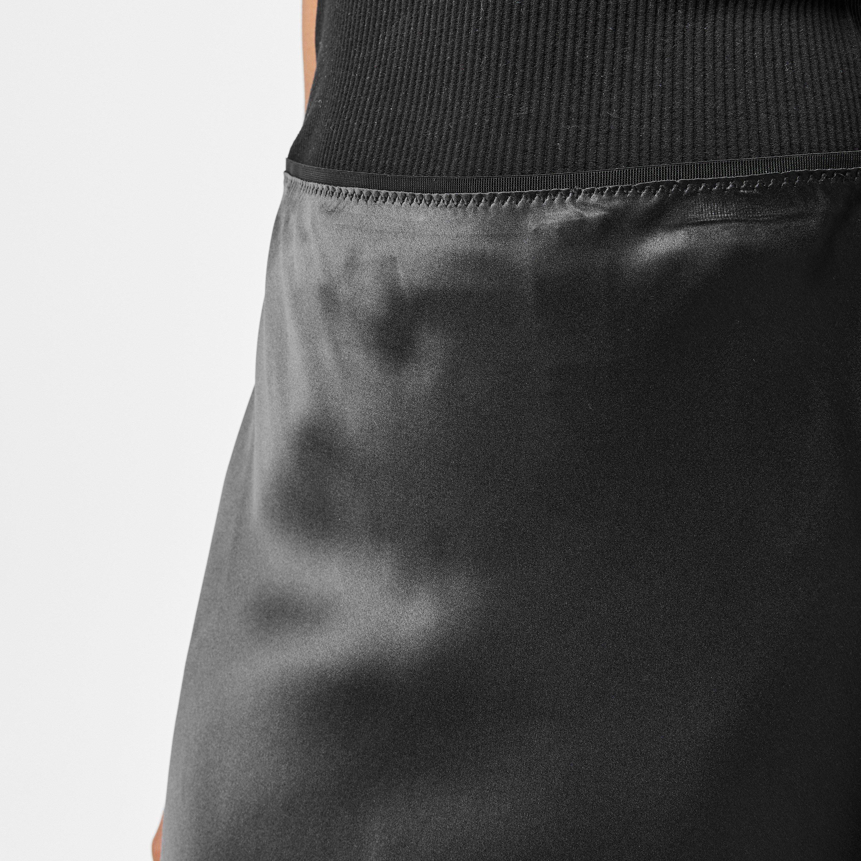 Black - Joseph - Isaak Silk Satin Skirt - 5