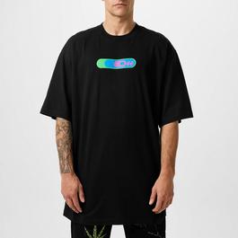 Off White Short Sleeve Longline T Shirt