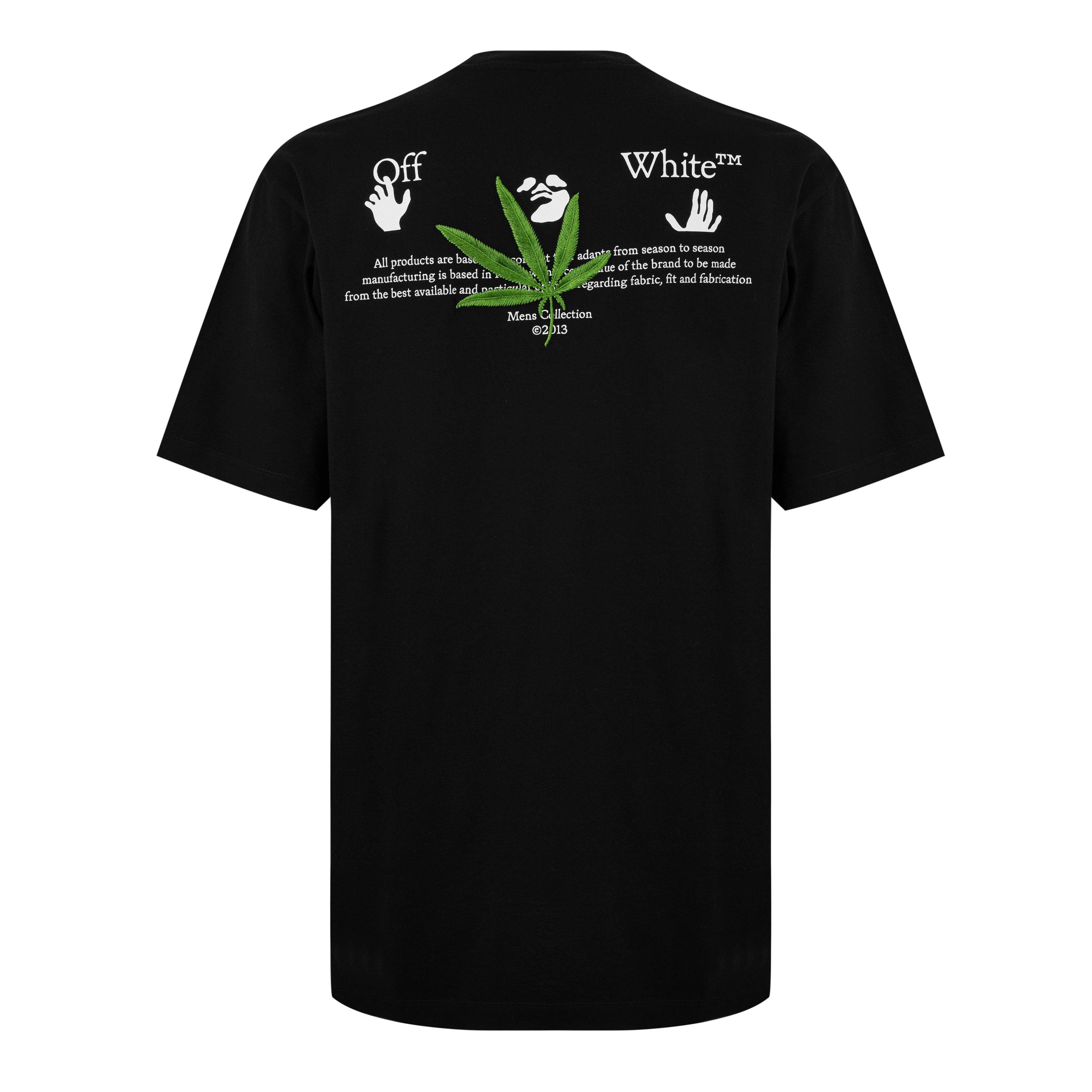Black/Green - Off White - Men's Short-Sleeve Longline T-Shirt - 6