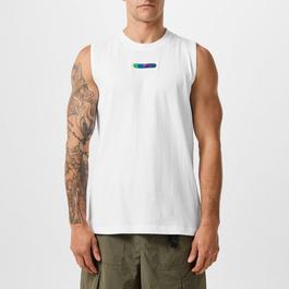 Off White Leaf Arrow Tank Top