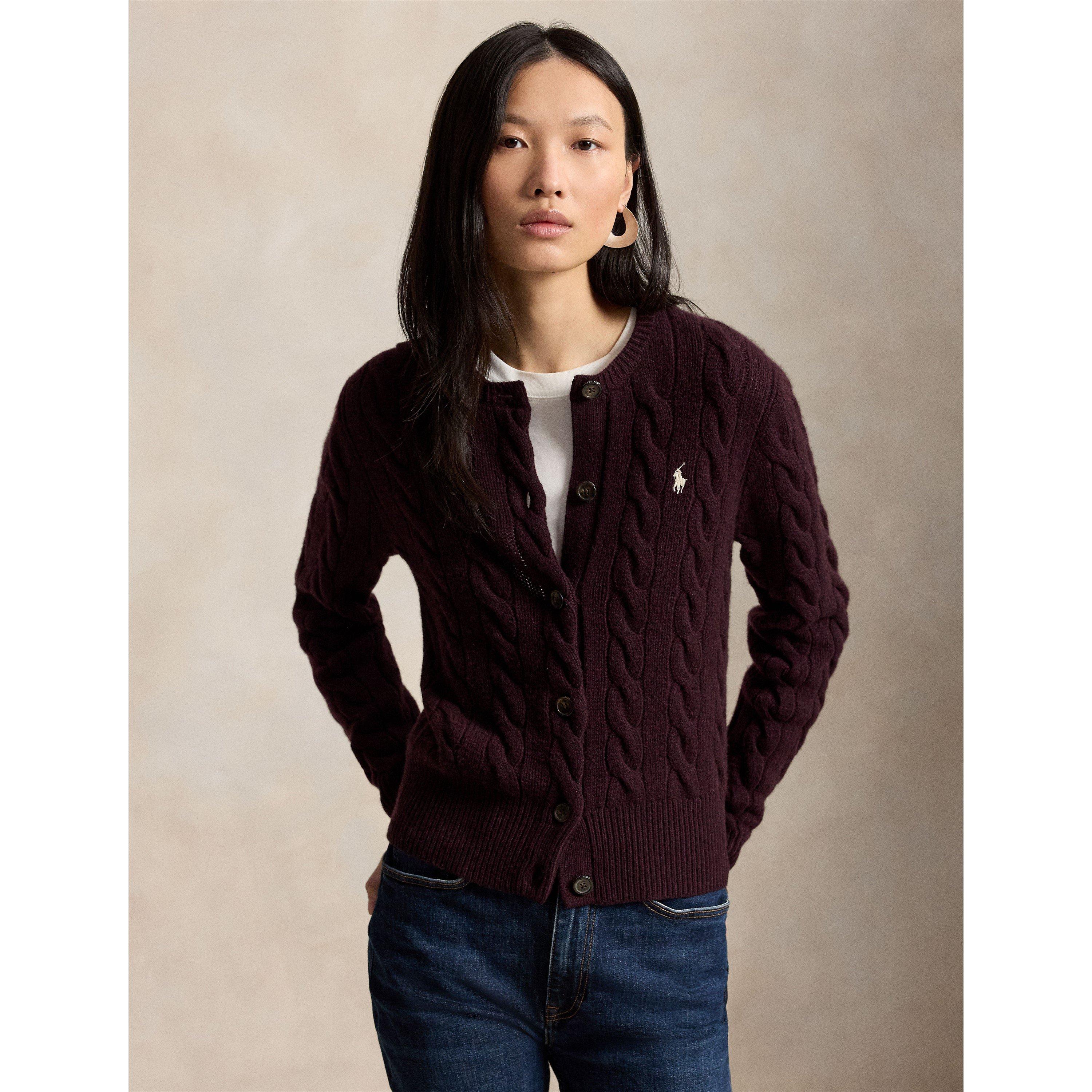 Damson Melange - Polo Ralph Lauren - Women's Sweater Cardigan - 2