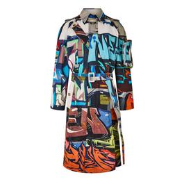 Off White Neen Graffiti Trench Coat