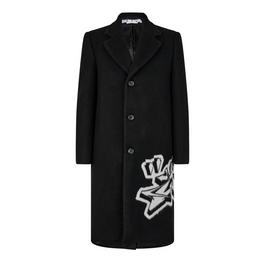 Off White Single-Breasted Skate Coat