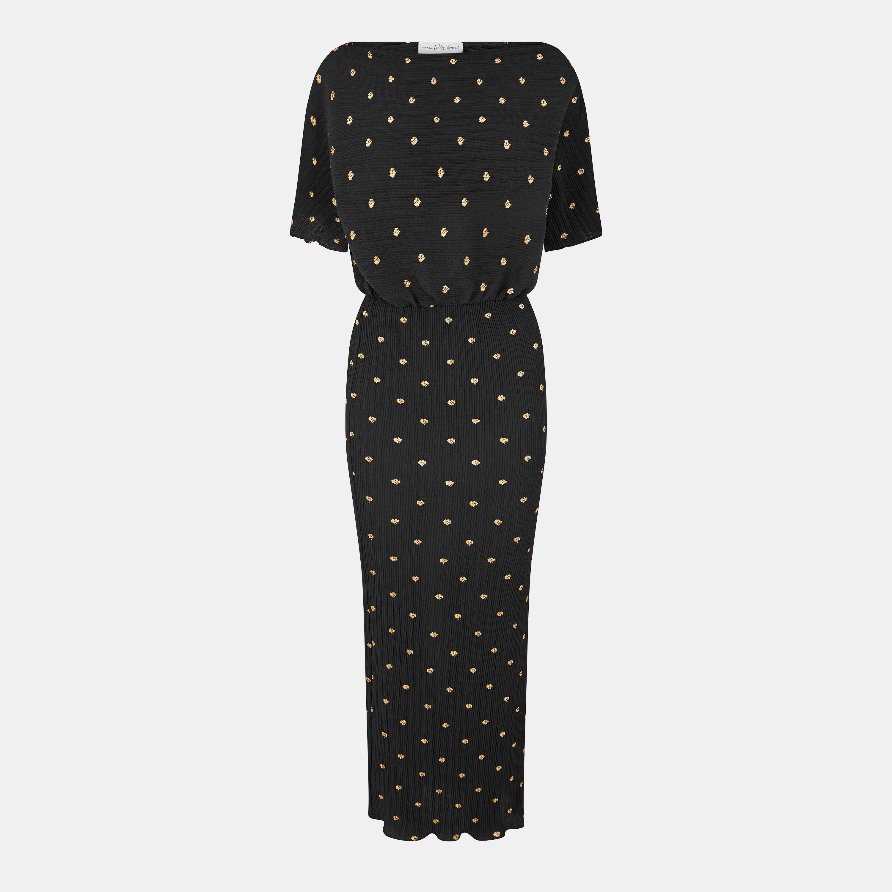 Never Fully Dressed Women's Tilly Plisse Maxi Dress - Black - 8 (XS)