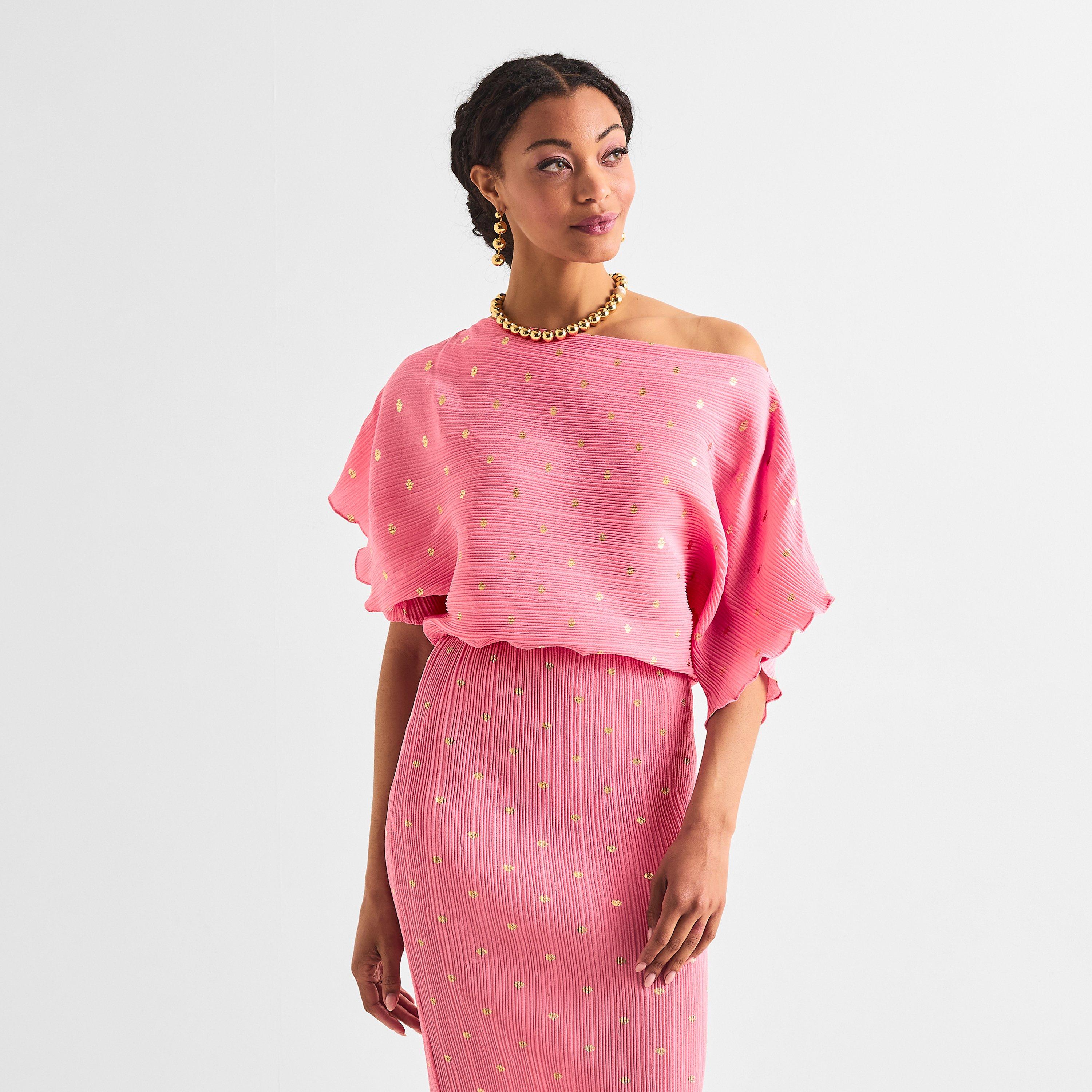 Pink - Never Fully Dressed - Womens Tilly Plisse Maxi Dress - 3