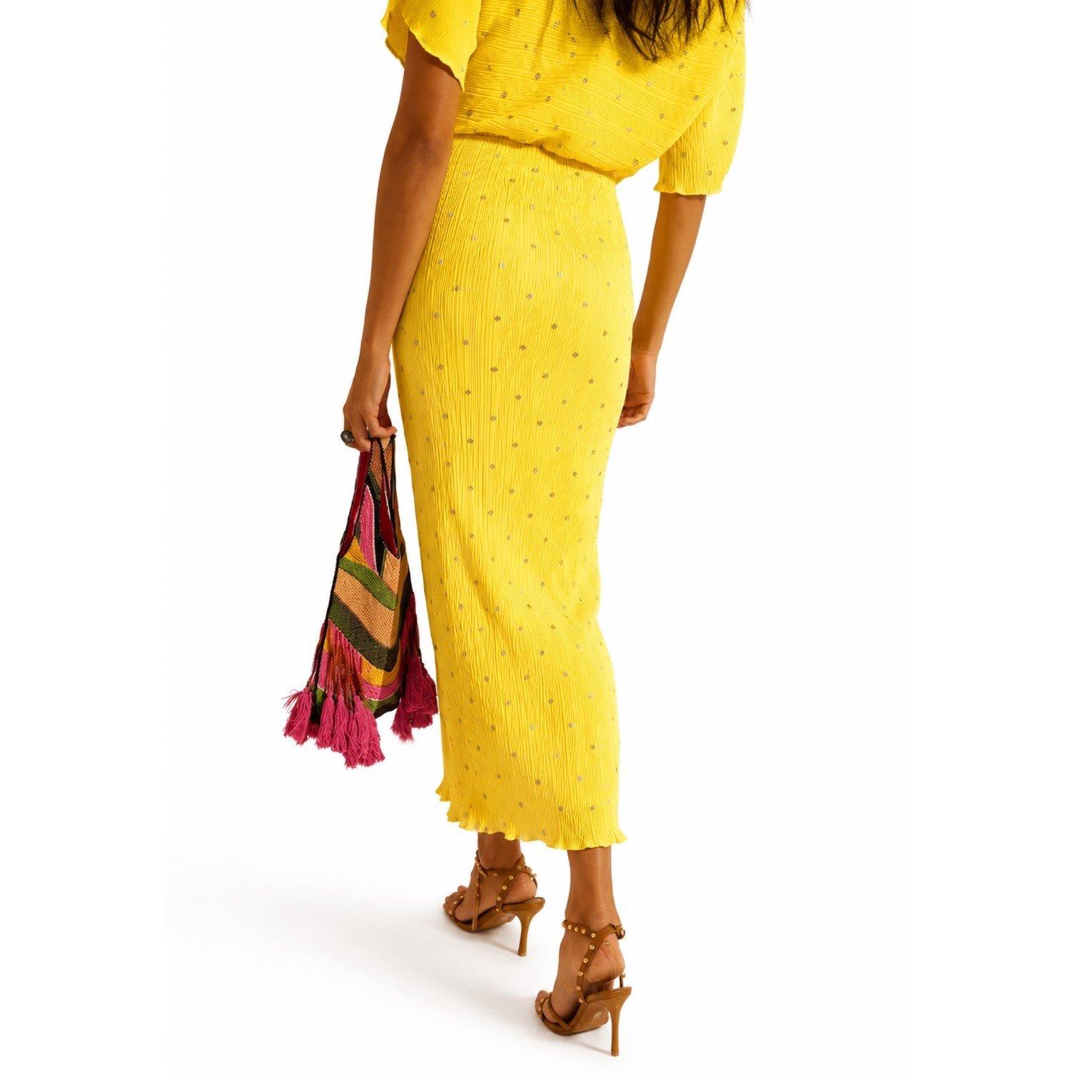 Yellow - Never Fully Dressed - Womens Tilly Plisse Maxi Dress - 3
