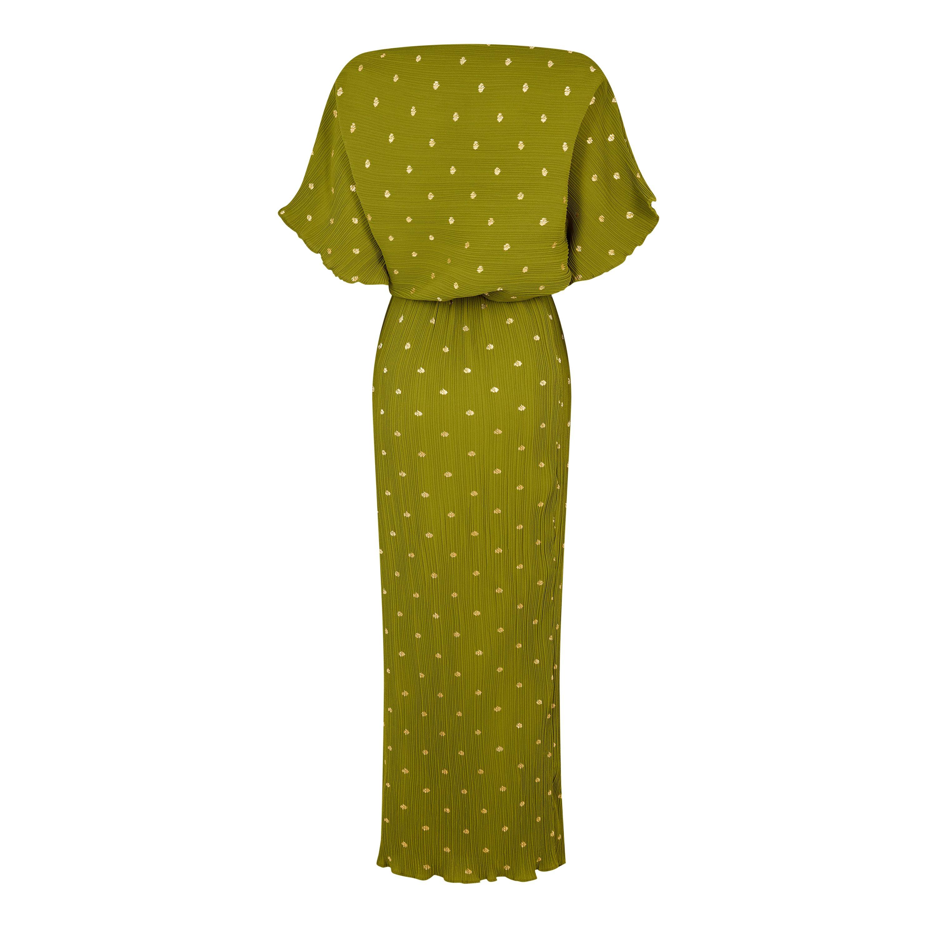 Olive - Never Fully Dressed - Womens Tilly Plisse Maxi Dress - 2