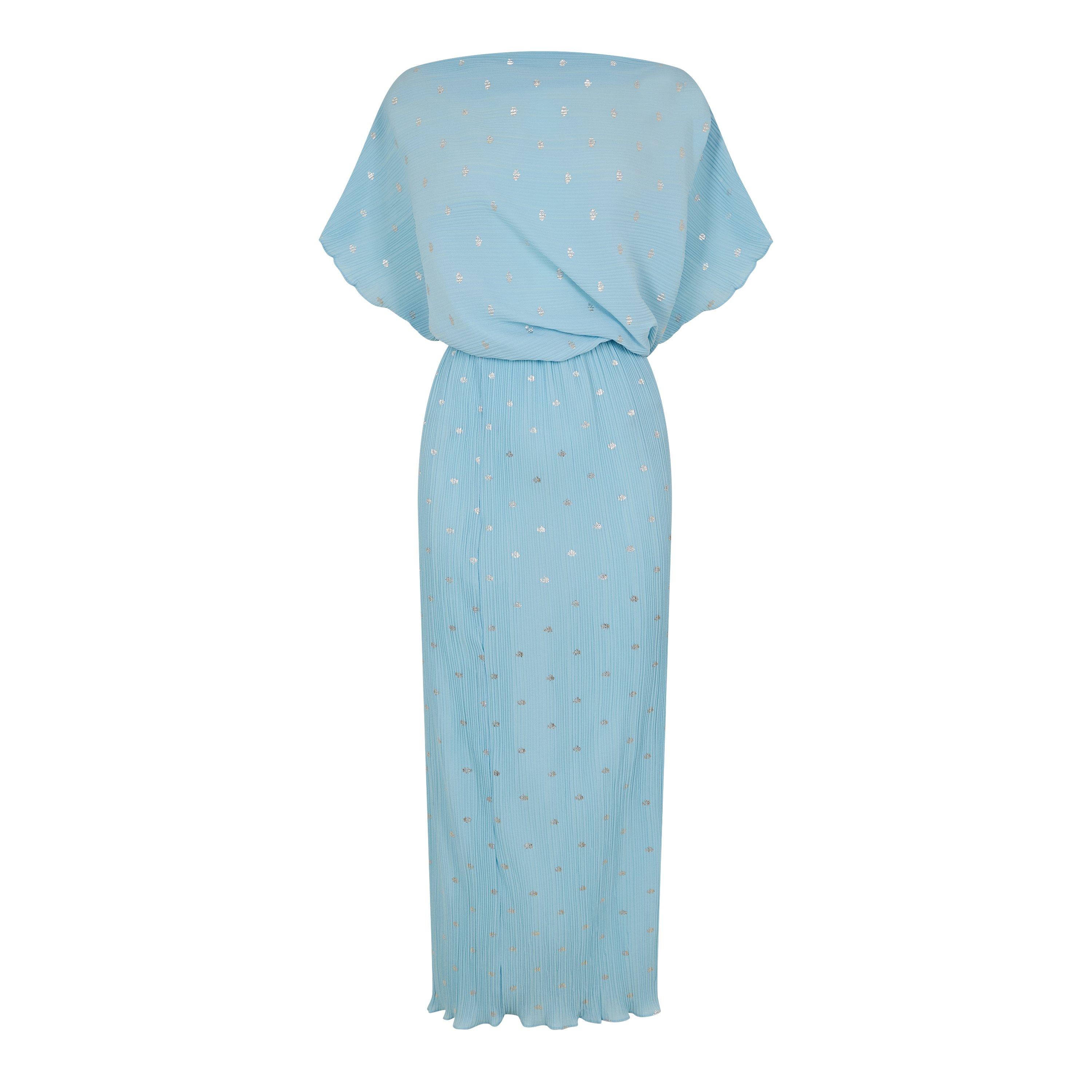 Never Fully Dressed Women's Tilly Plisse Maxi Dress - Blue - 16 (XL)