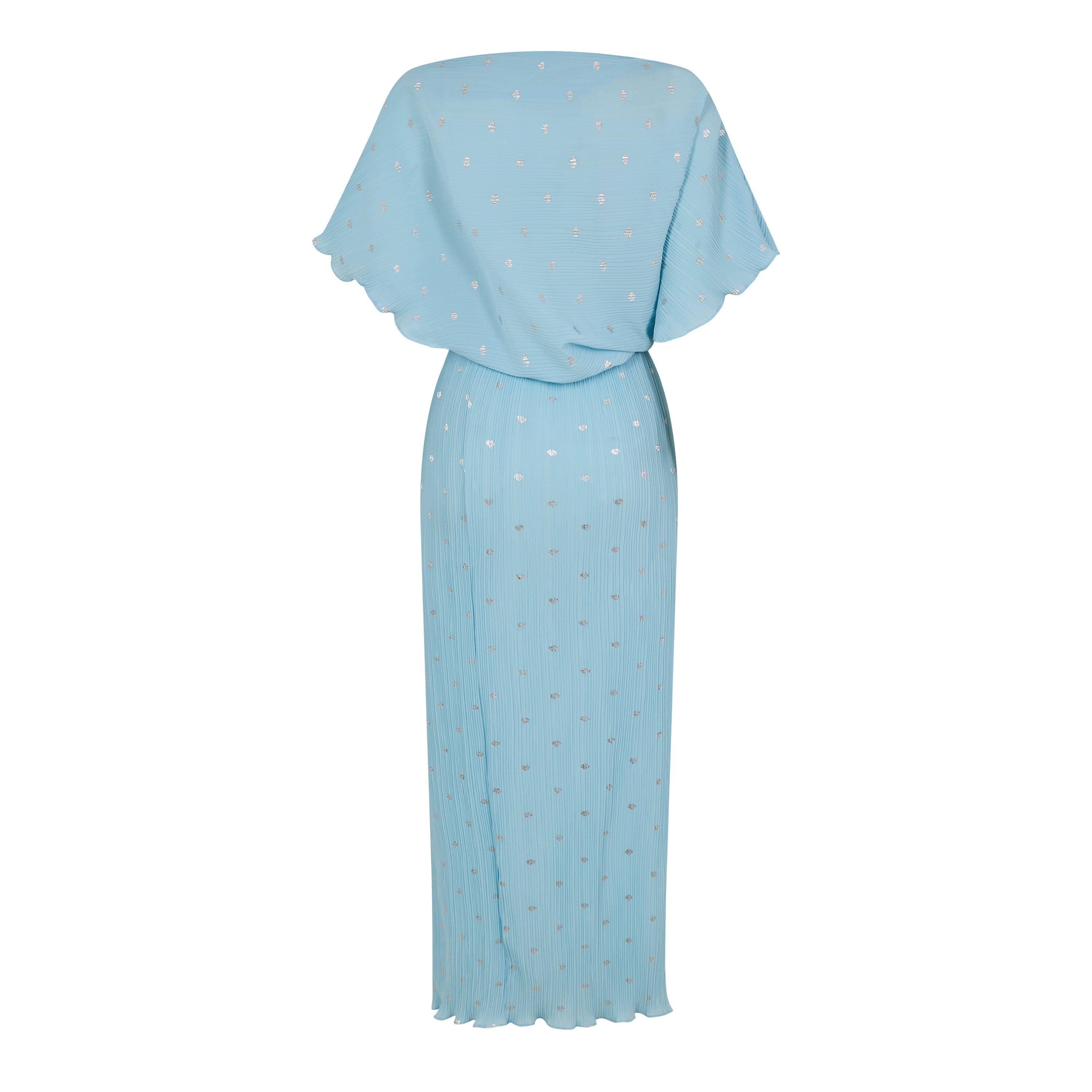 Blue - Never Fully Dressed - Womens Tilly Plisse Maxi Dress - 2