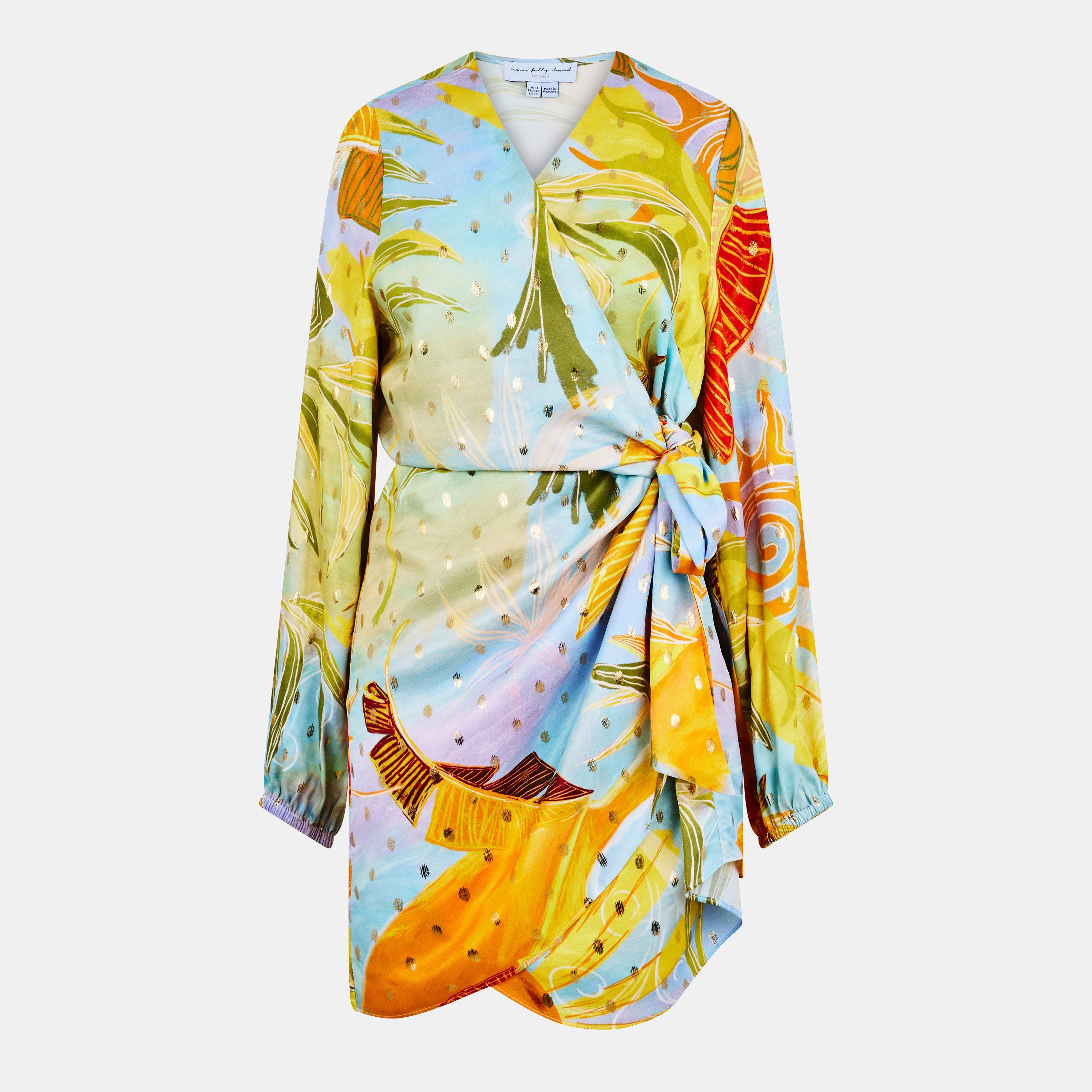 Blue - Never Fully Dressed - Women's Sky Vienna Wrap Dress - 1