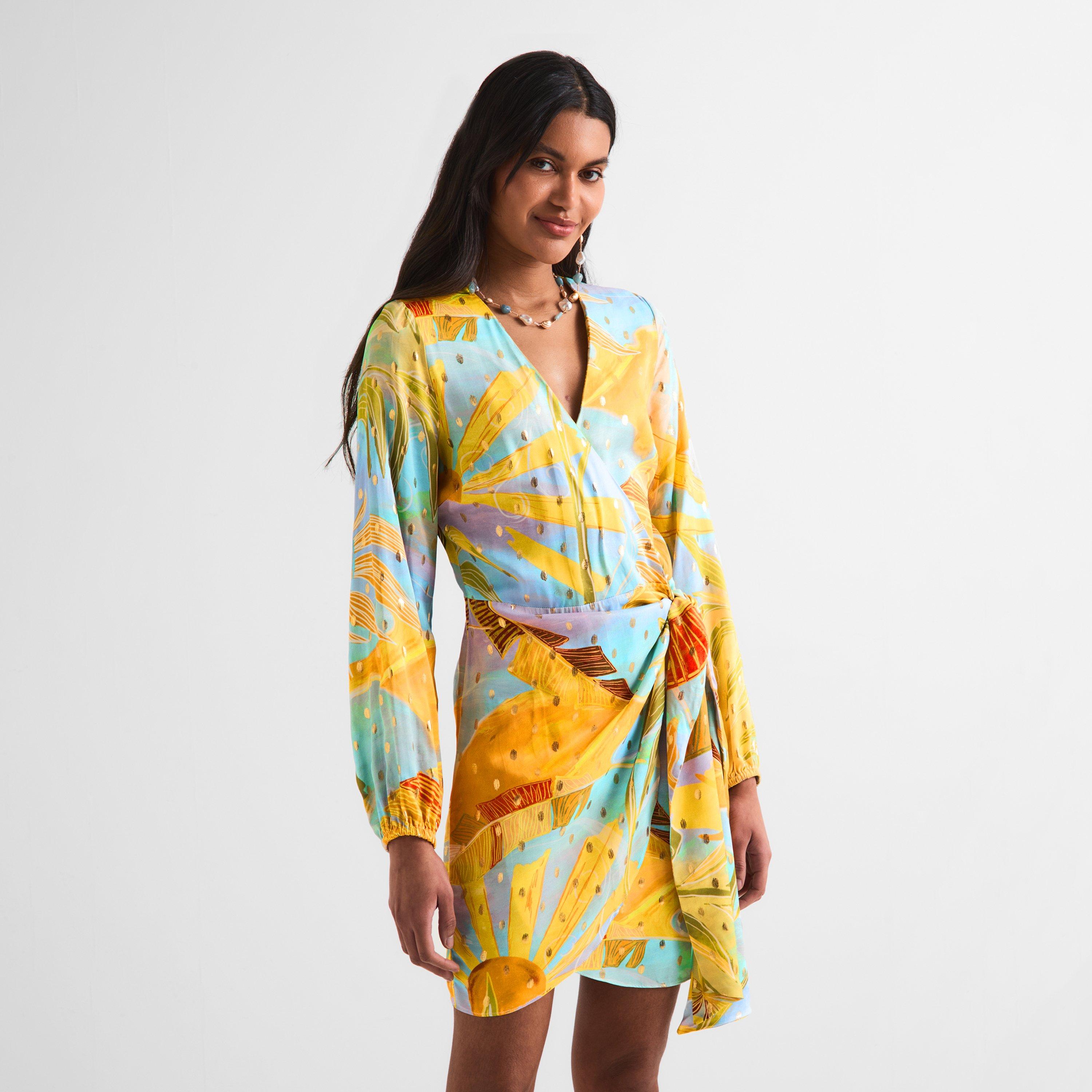 Blue - Never Fully Dressed - Women's Sky Vienna Wrap Dress - 3