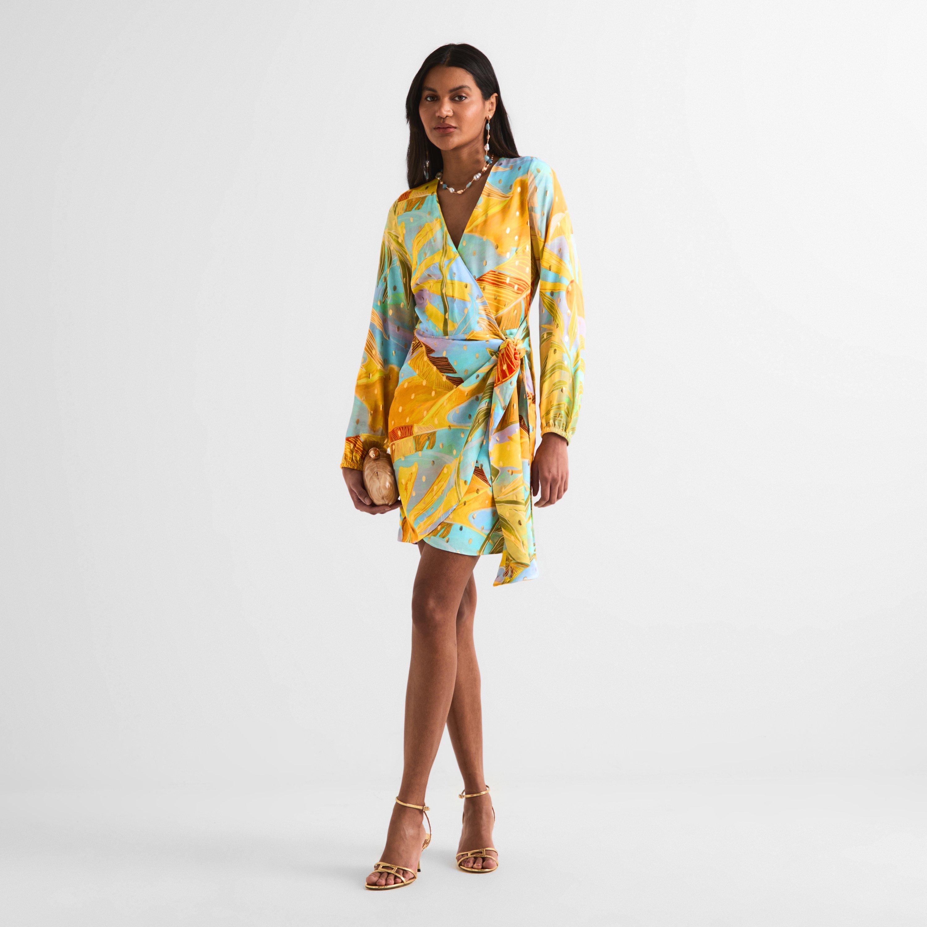 Blue - Never Fully Dressed - Women's Sky Vienna Wrap Dress - 5