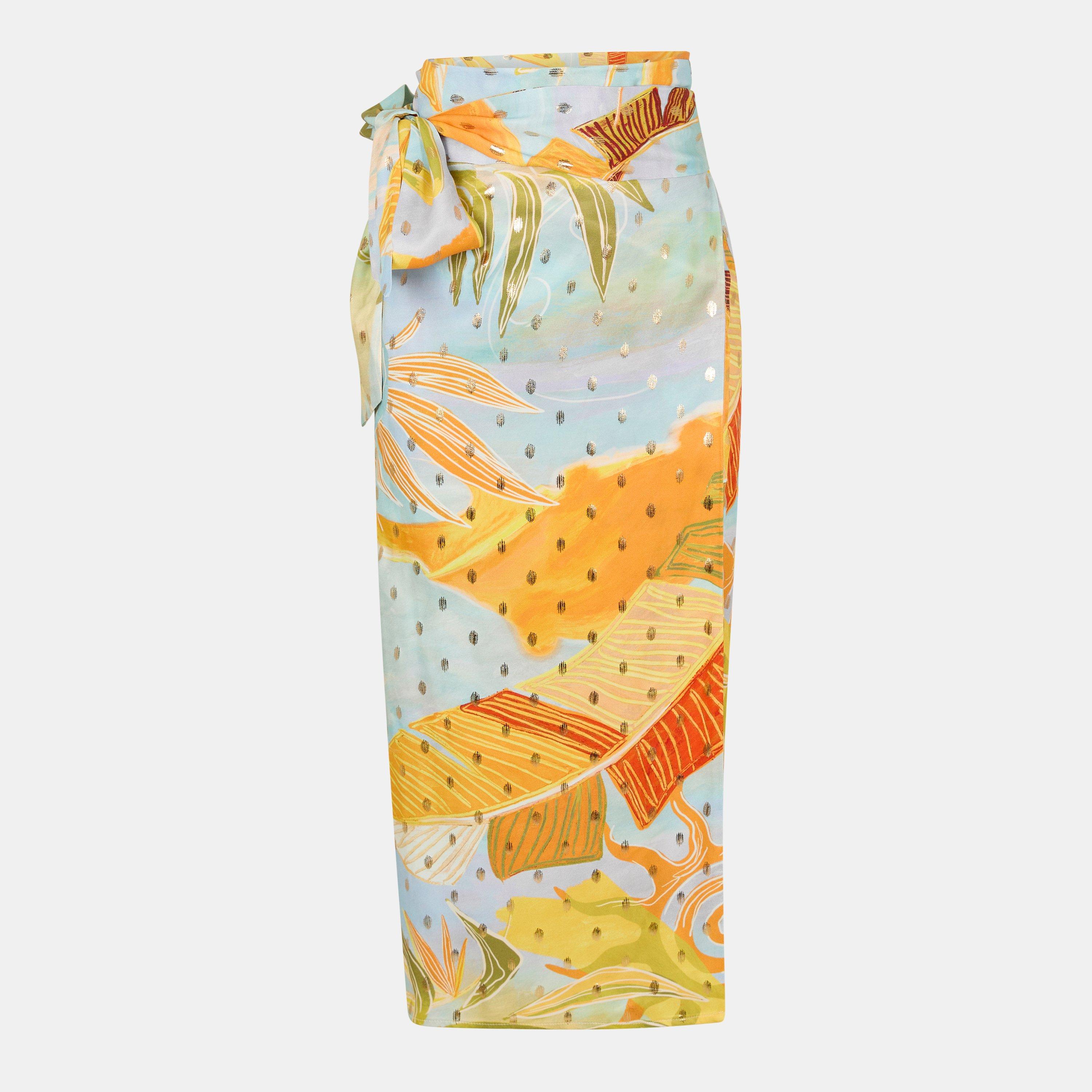 Never Fully Dressed Women's Sky Jaspre Wrap Skirt - Blue