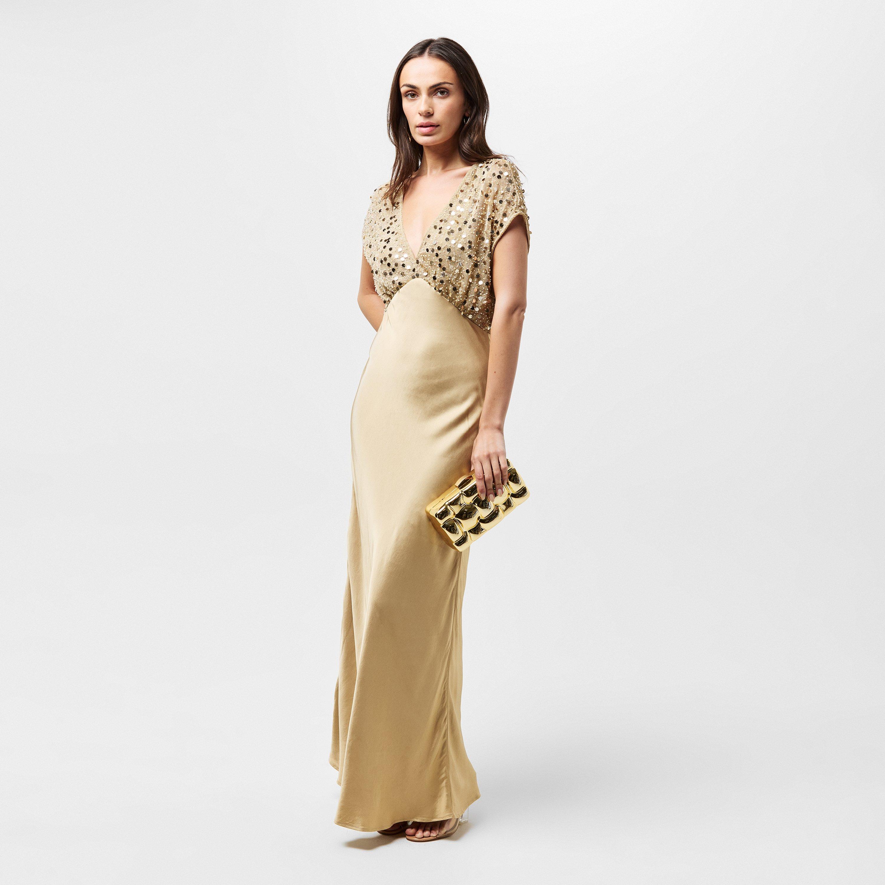 Gold - Never Fully Dressed - Women's Elodie Maxi Dress - 6