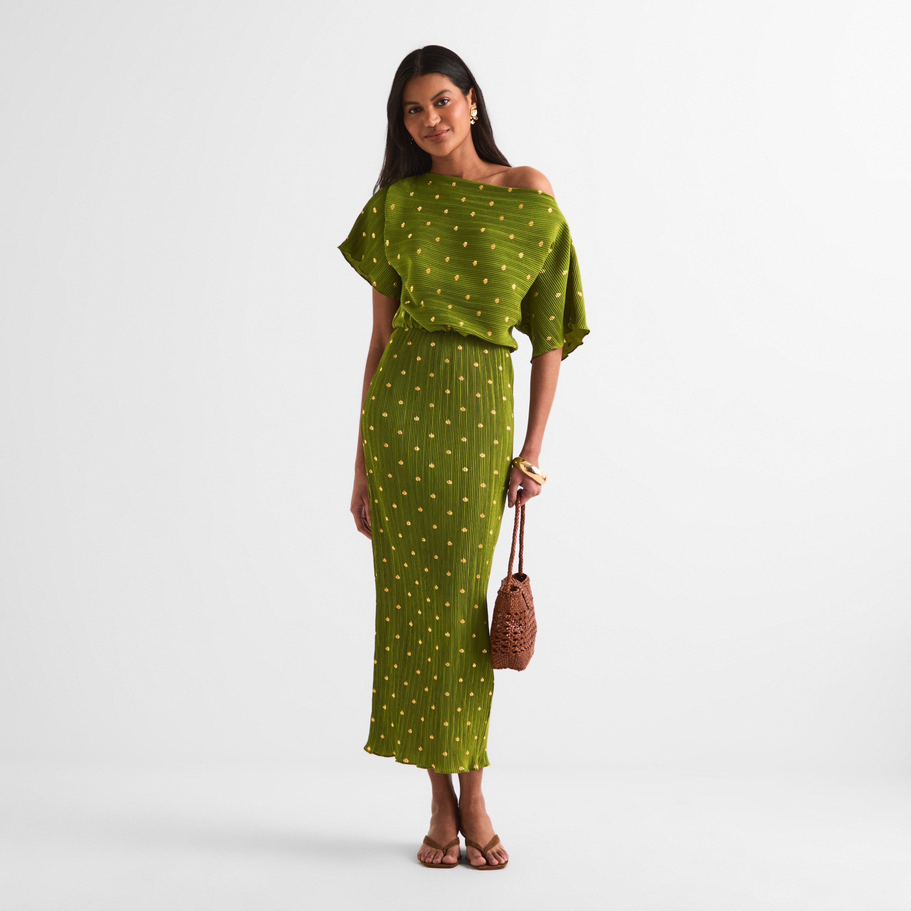 Khaki - Never Fully Dressed - Women's Tilly Long Maxi Dress - 5