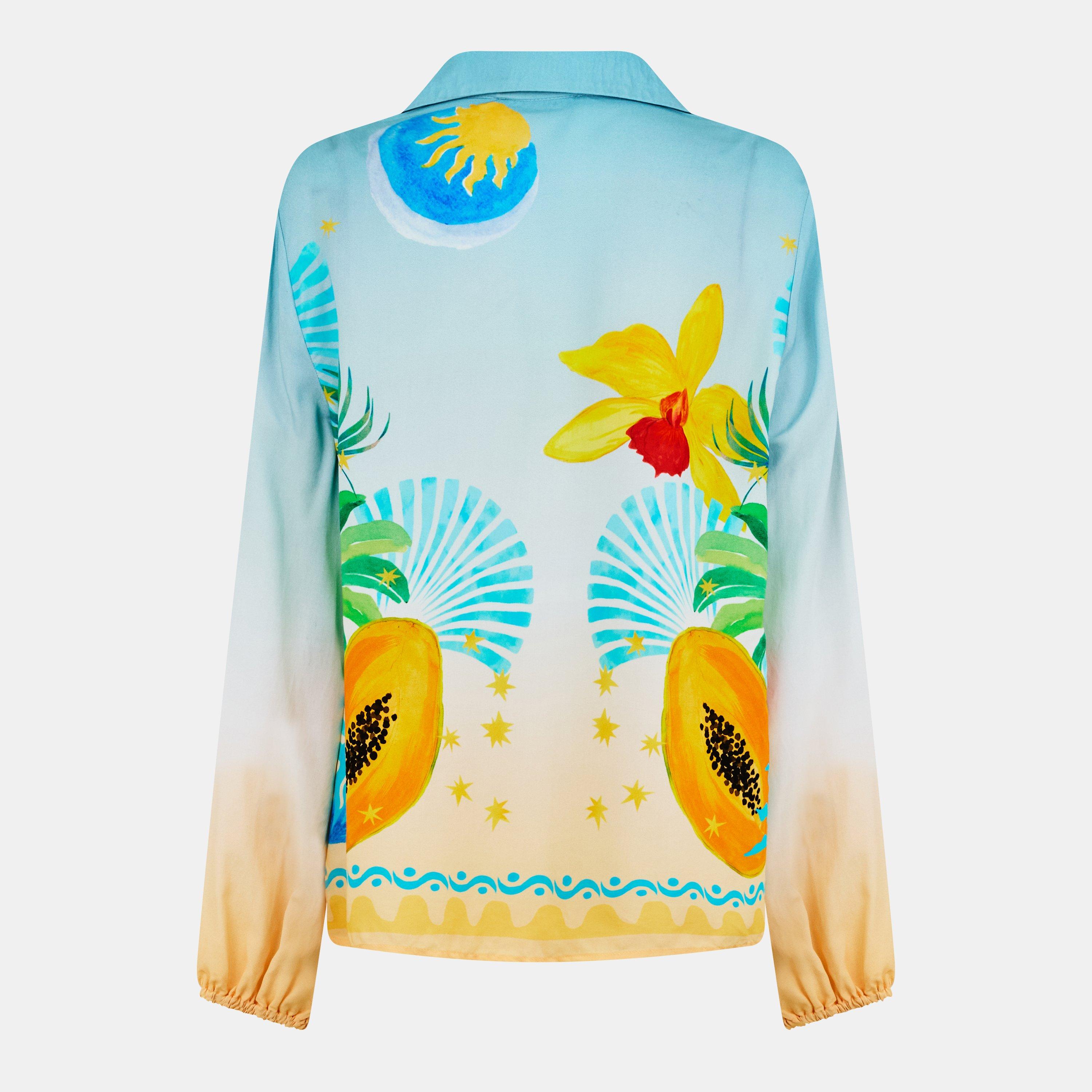 Blue - Never Fully Dressed - Women's Rio Miley Long-Sleeve Patterned Shirt - 2