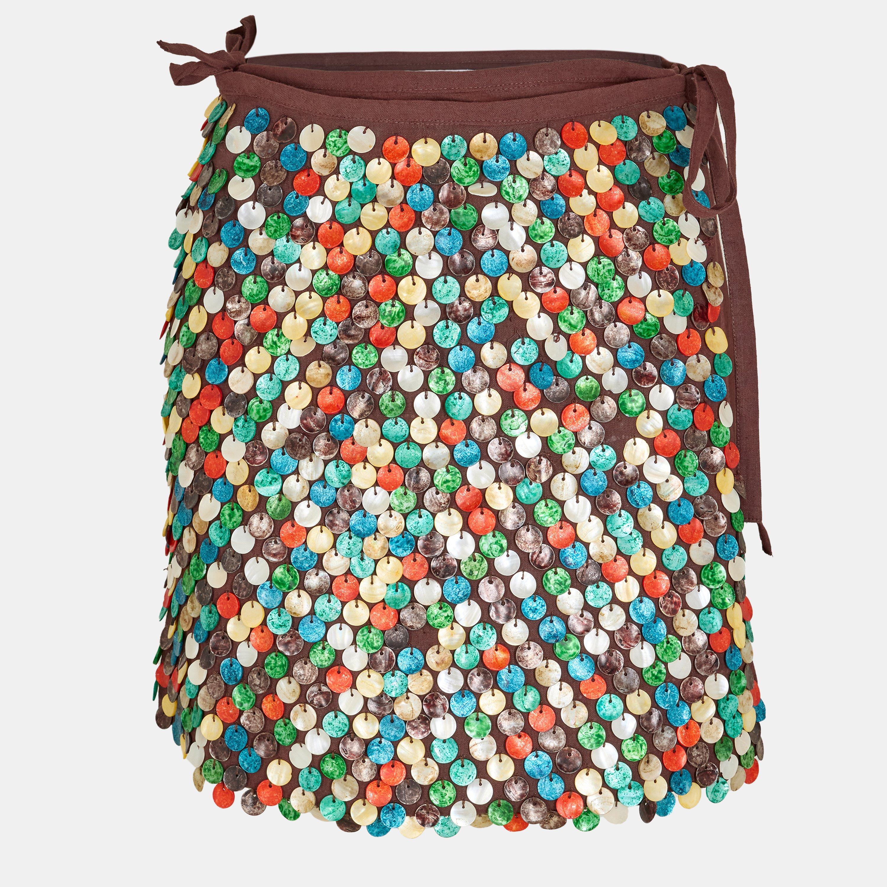 Never Fully Dressed Women's Shell Mini Skirt - Brown - 10 (S)