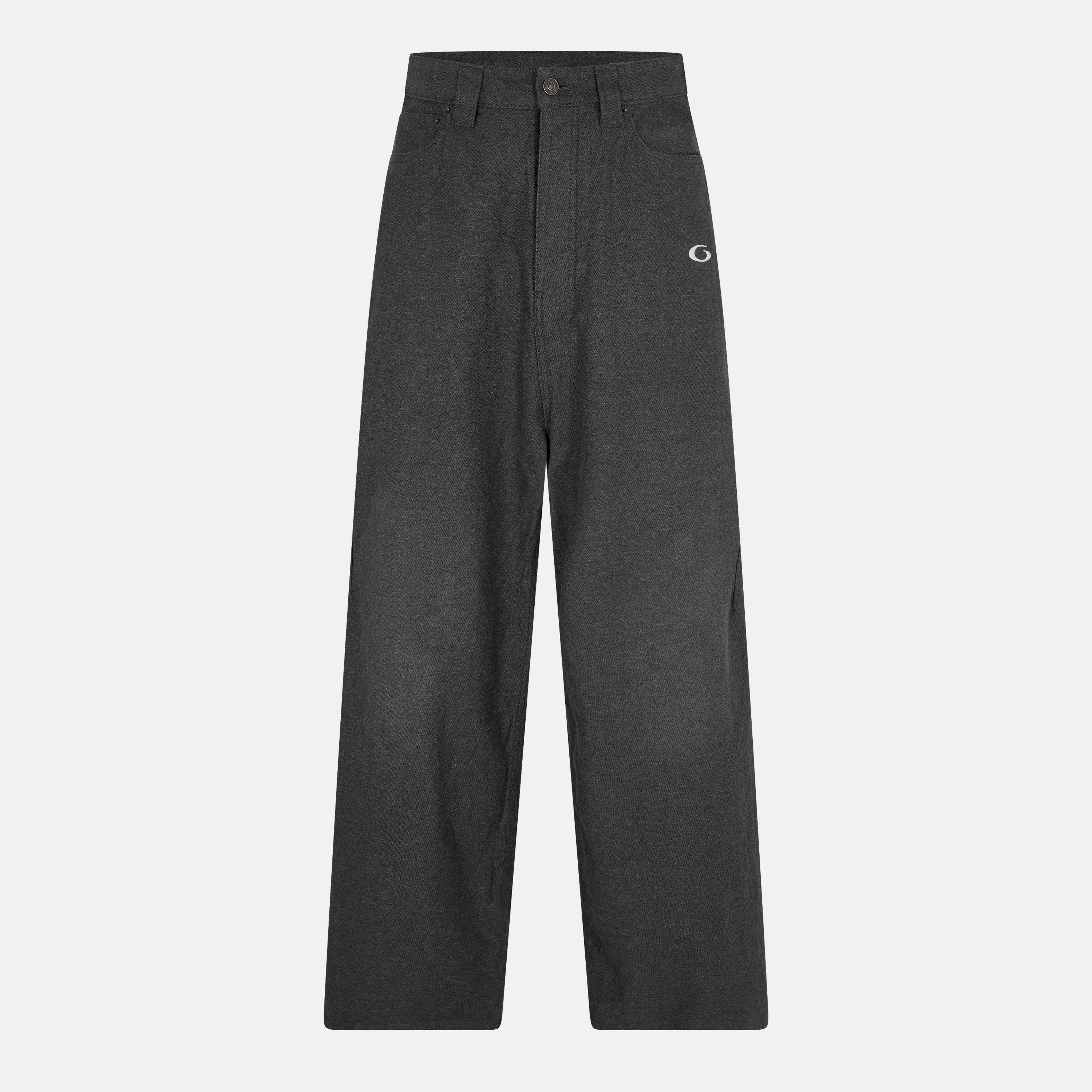 Washed Grey - Balenciaga - Men's Denim Wide Leg Joggers - 1