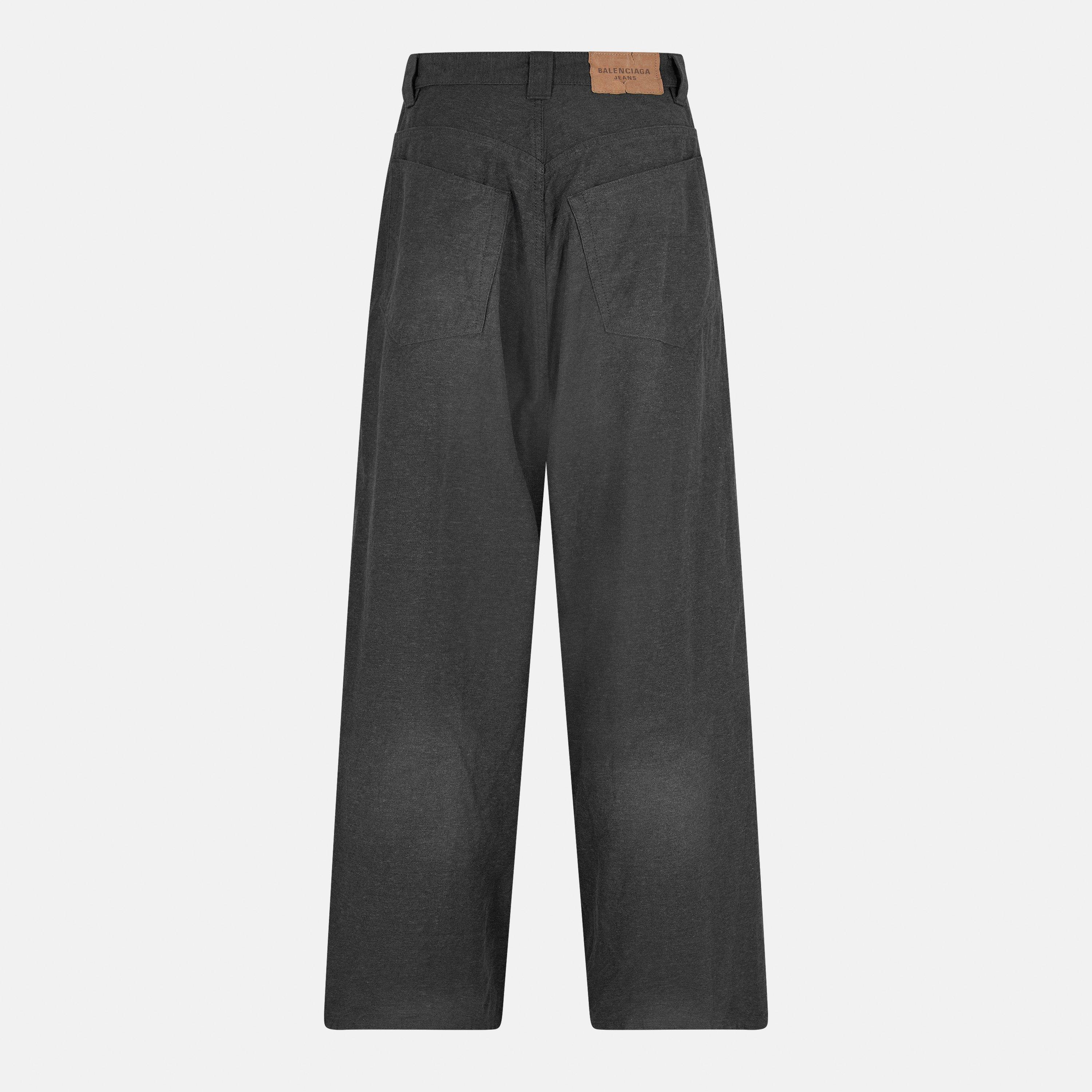 Balenciaga | Men's Denim Wide Leg Joggers | Cruise Fashion