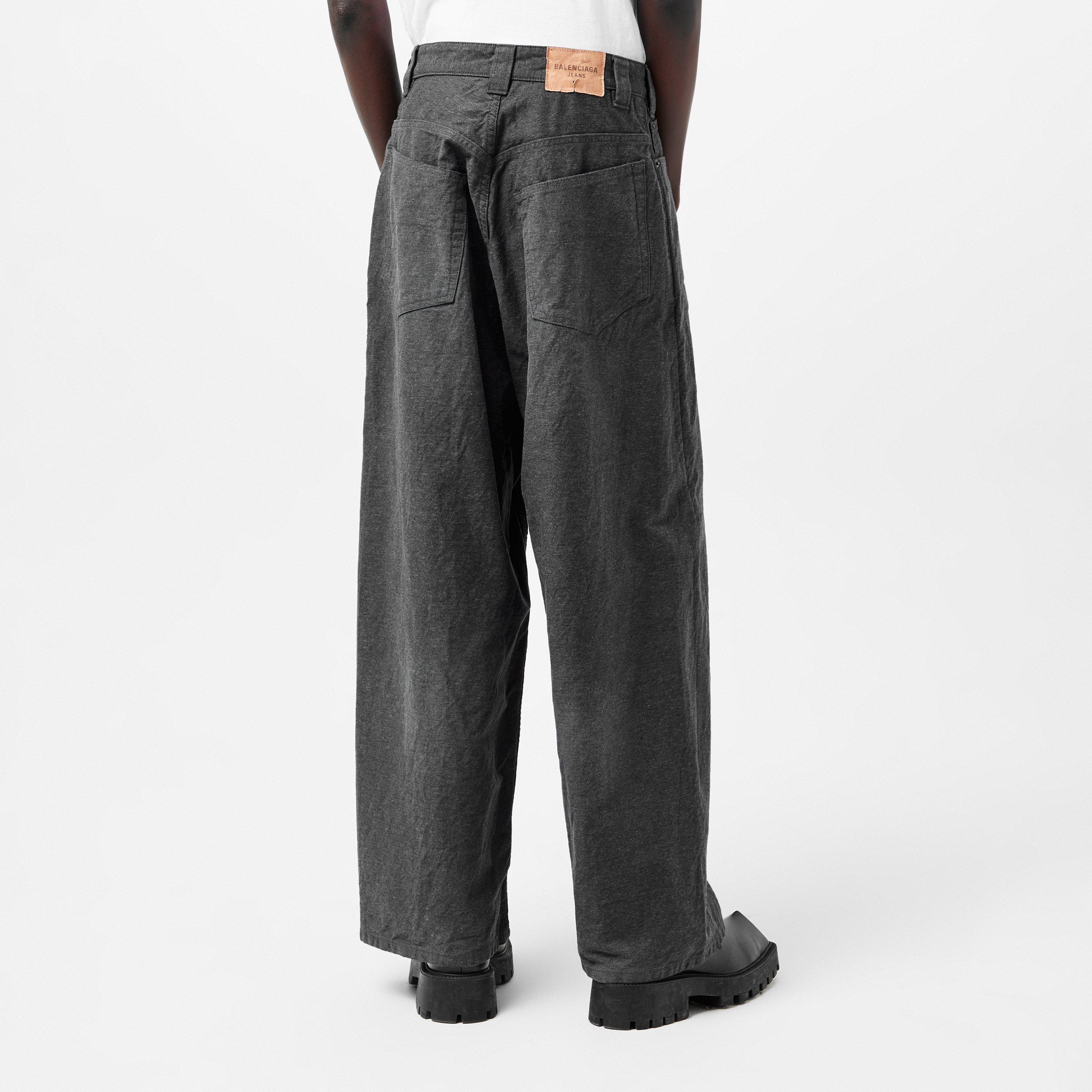 Washed Grey - Balenciaga - Men's Denim Joggers - 4