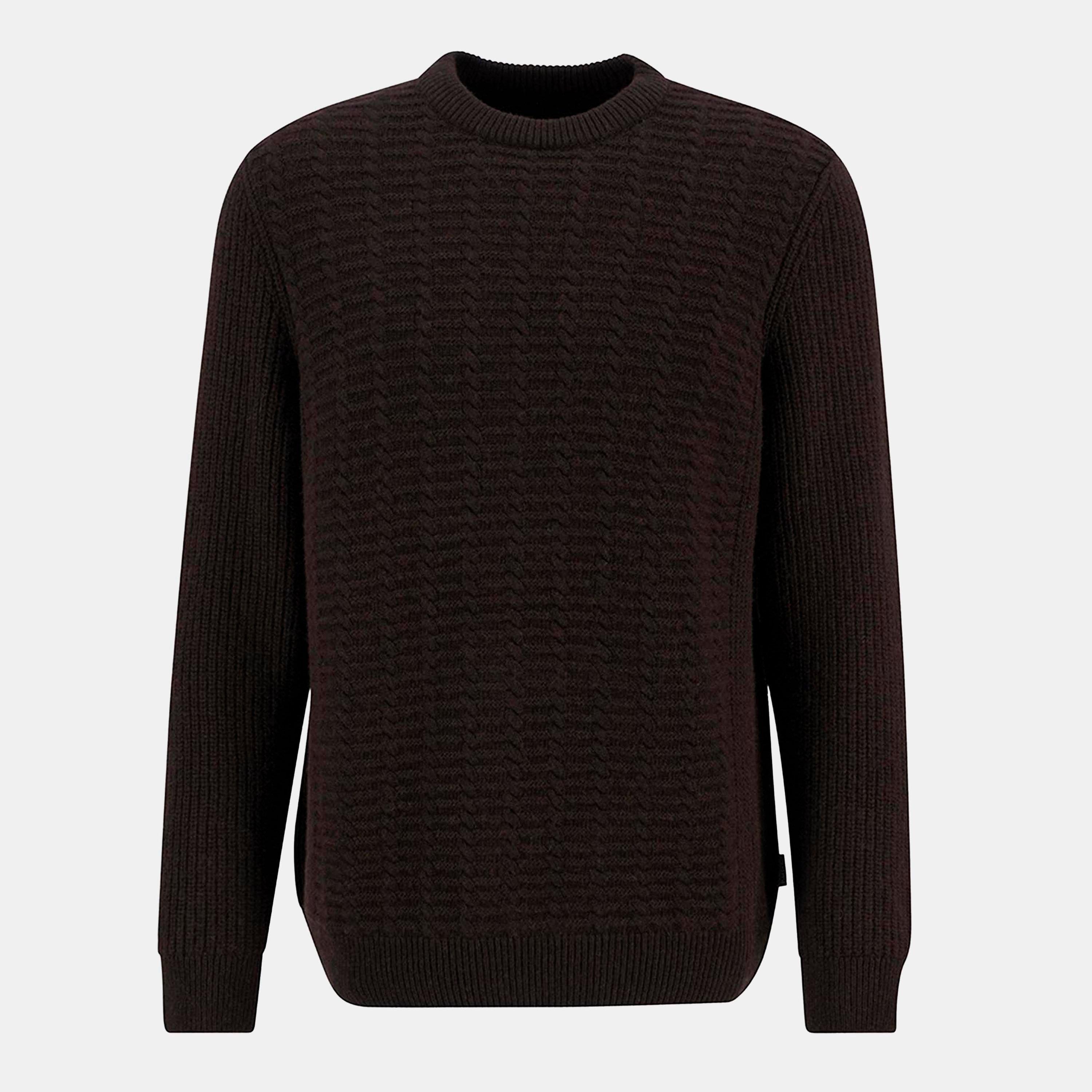 Barbour Cleveland Crew Neck Jumper - Dark Oak BR17 - M