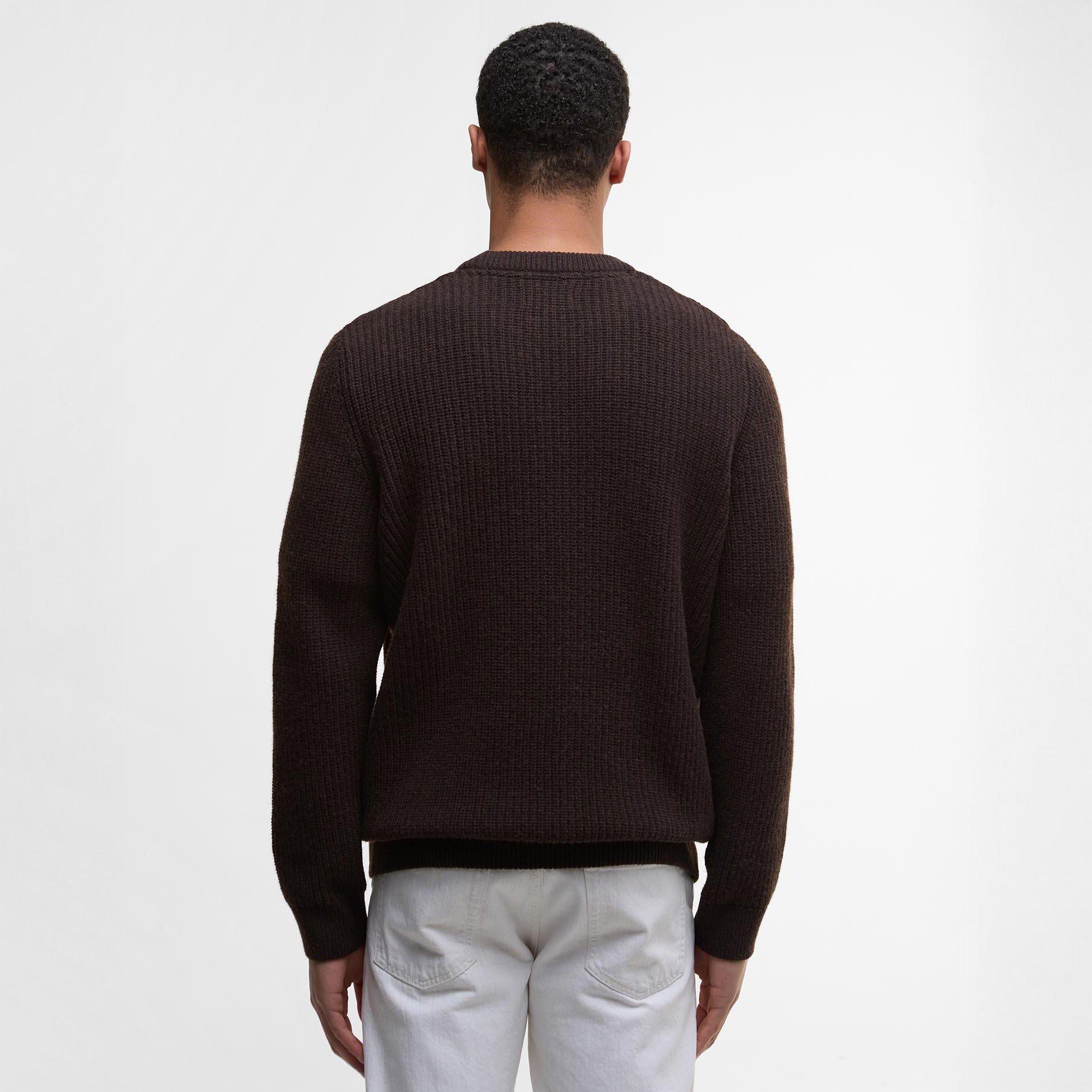 Dark Oak BR17 - Barbour - Cleveland Crew Neck Jumper - 3