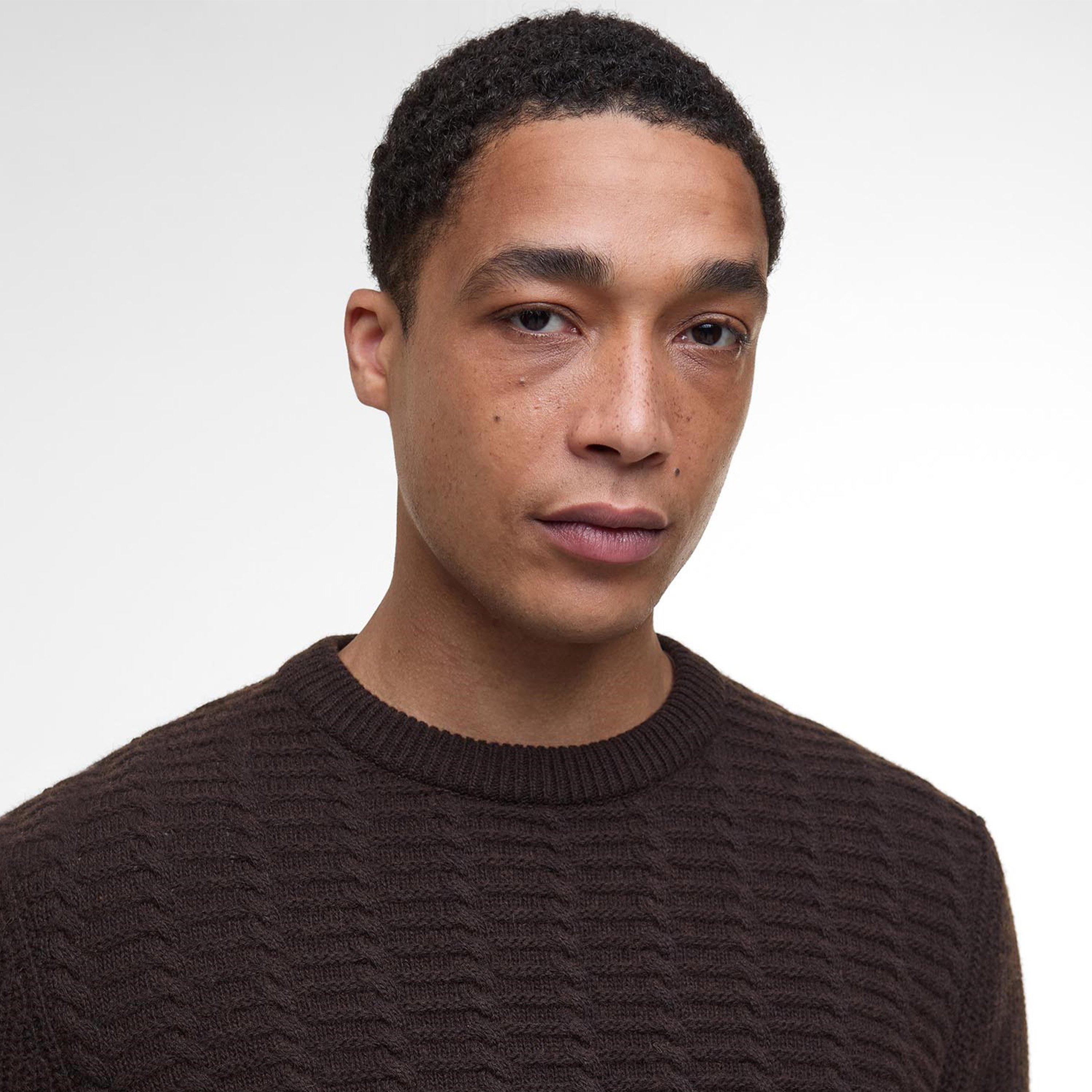 Dark Oak BR17 - Barbour - Cleveland Crew Neck Jumper - 4
