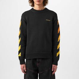 Off White Men's Orange Gradient Arrow Design Hoodie