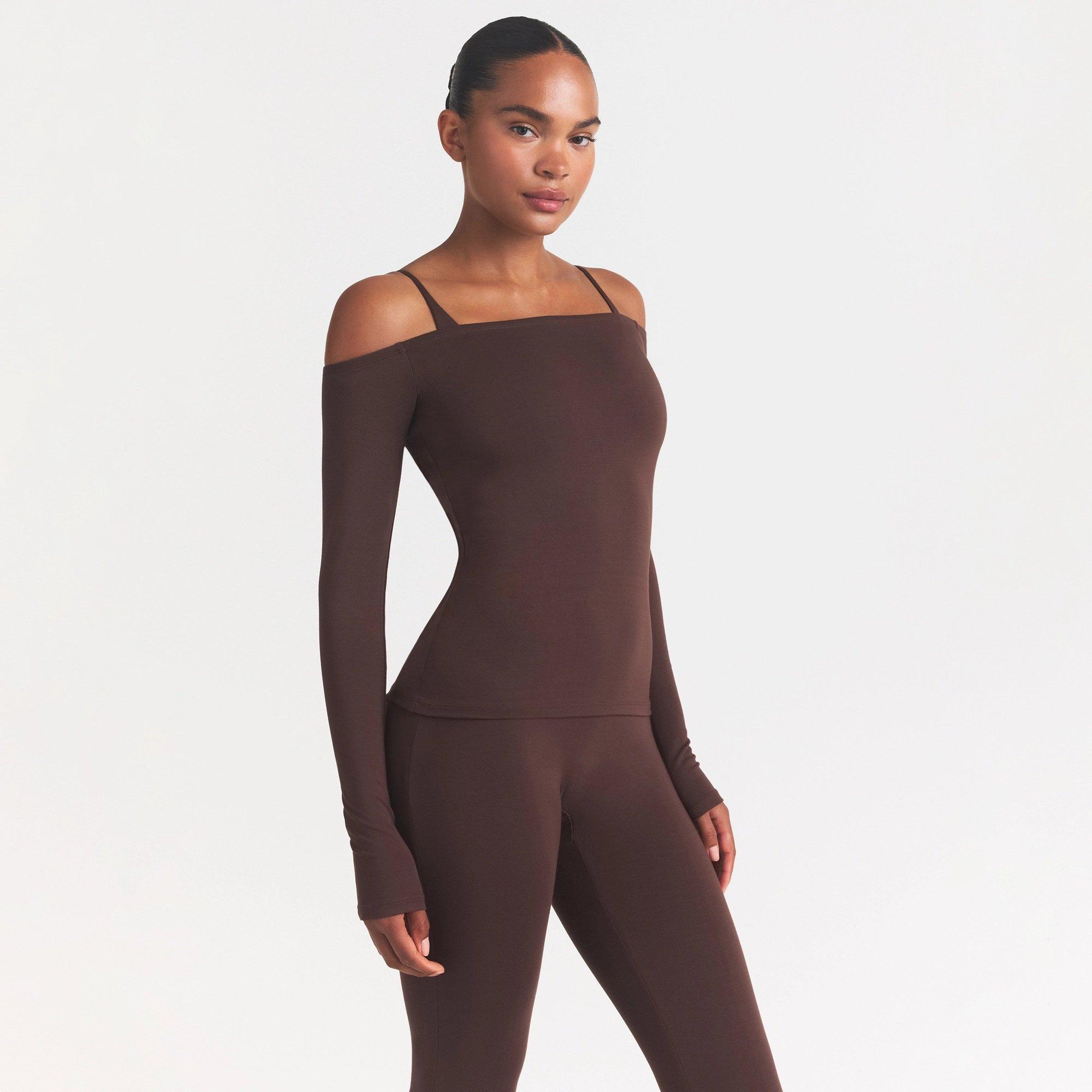 Women's Long-Sleeve Slim-Fit Off-Shoulder Top