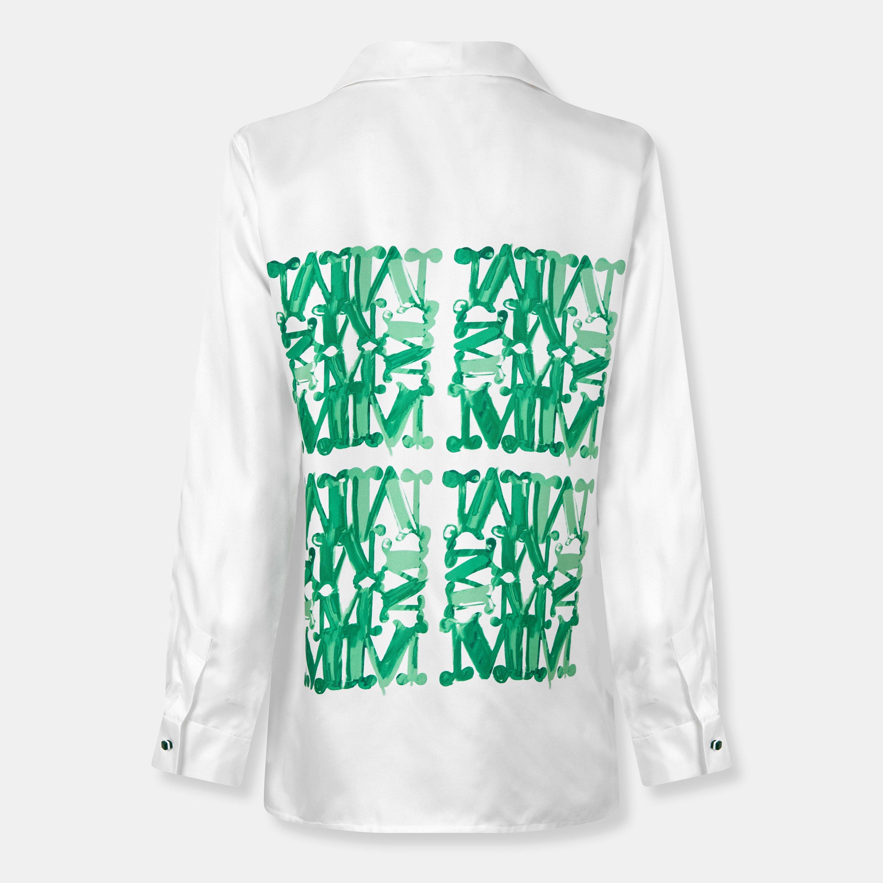 Emerald - Max Mara - Women's Patterned Long-Sleeve Shirt - 2