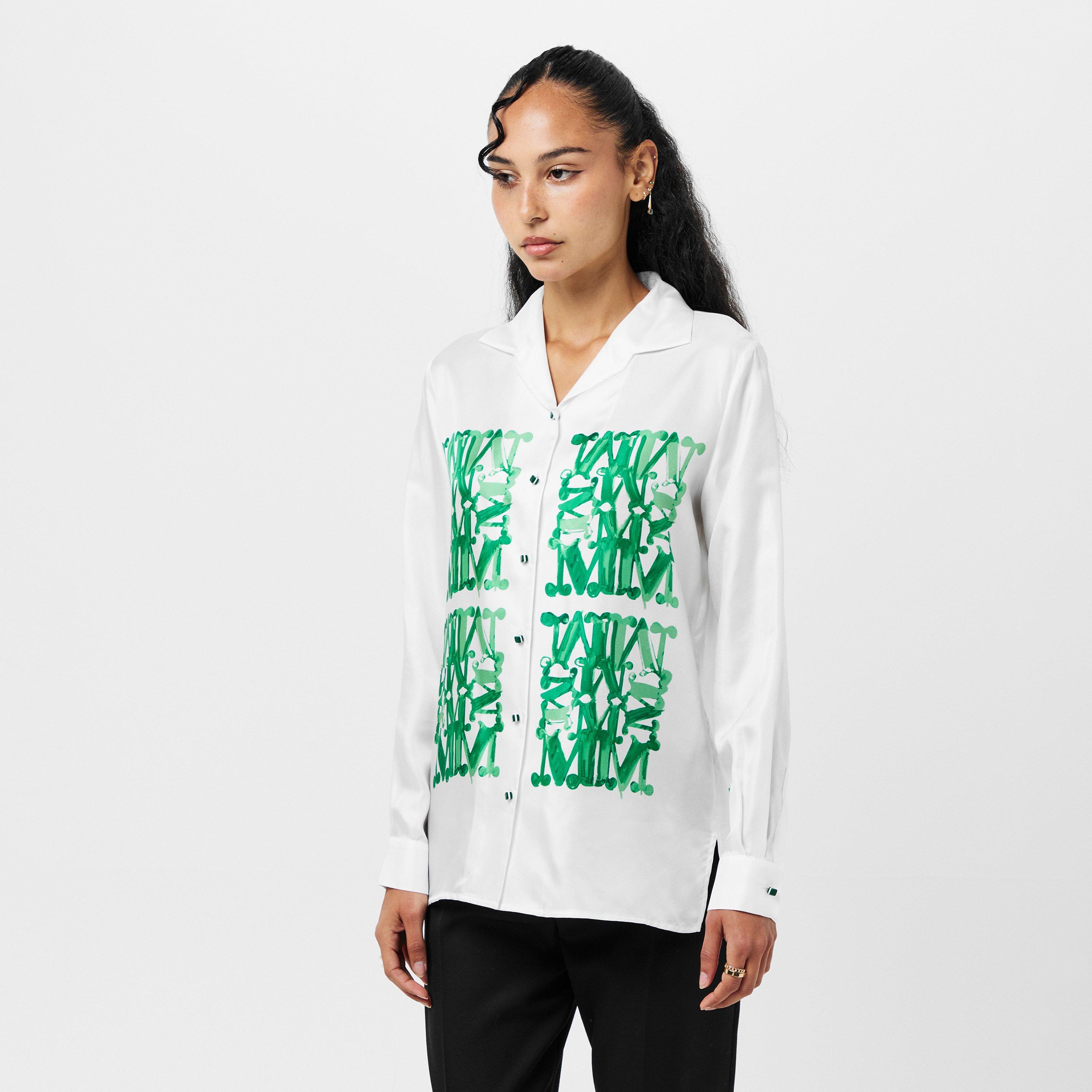 Emerald - Max Mara - Women's Patterned Long-Sleeve Shirt - 3
