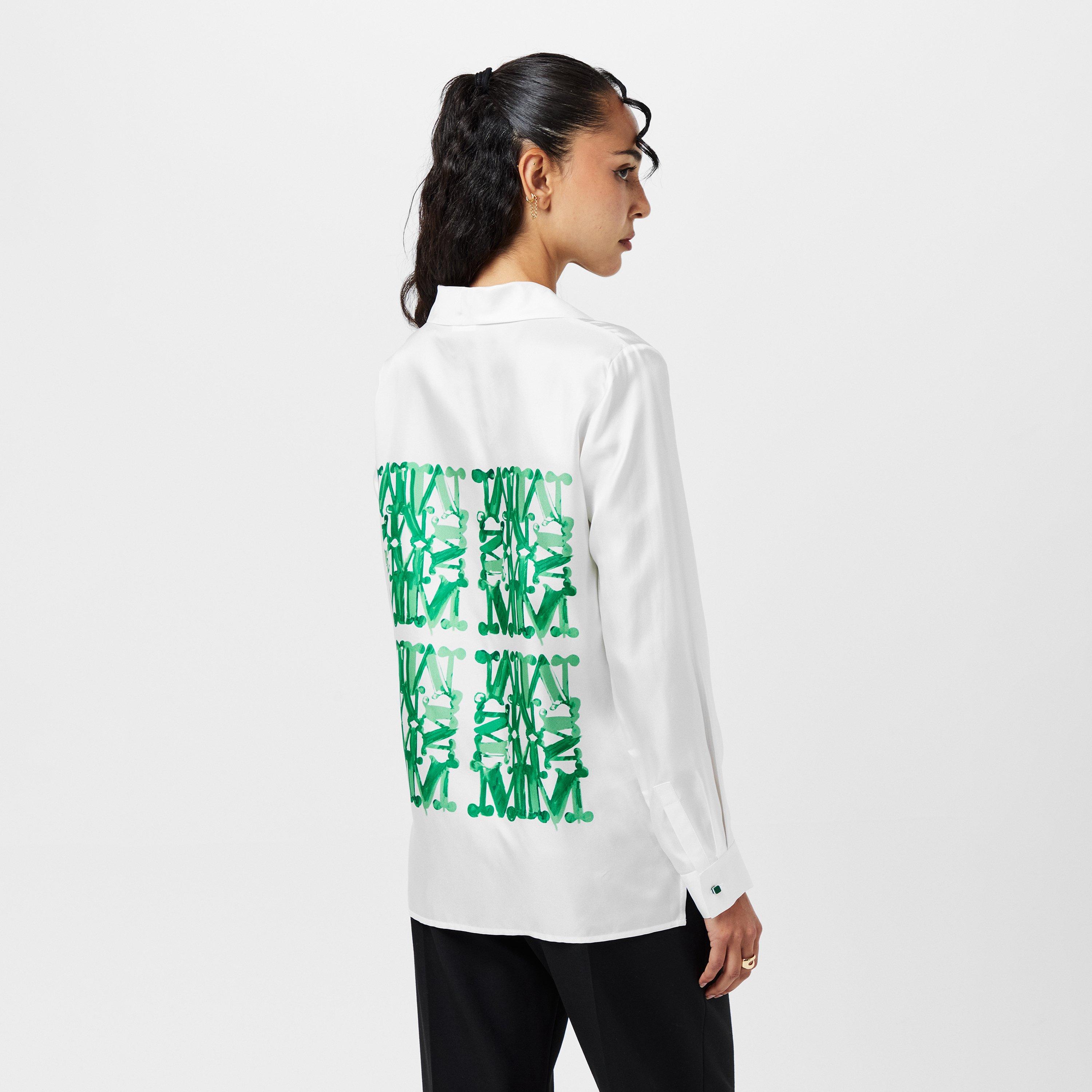 Emerald - Max Mara - Women's Patterned Long-Sleeve Shirt - 4