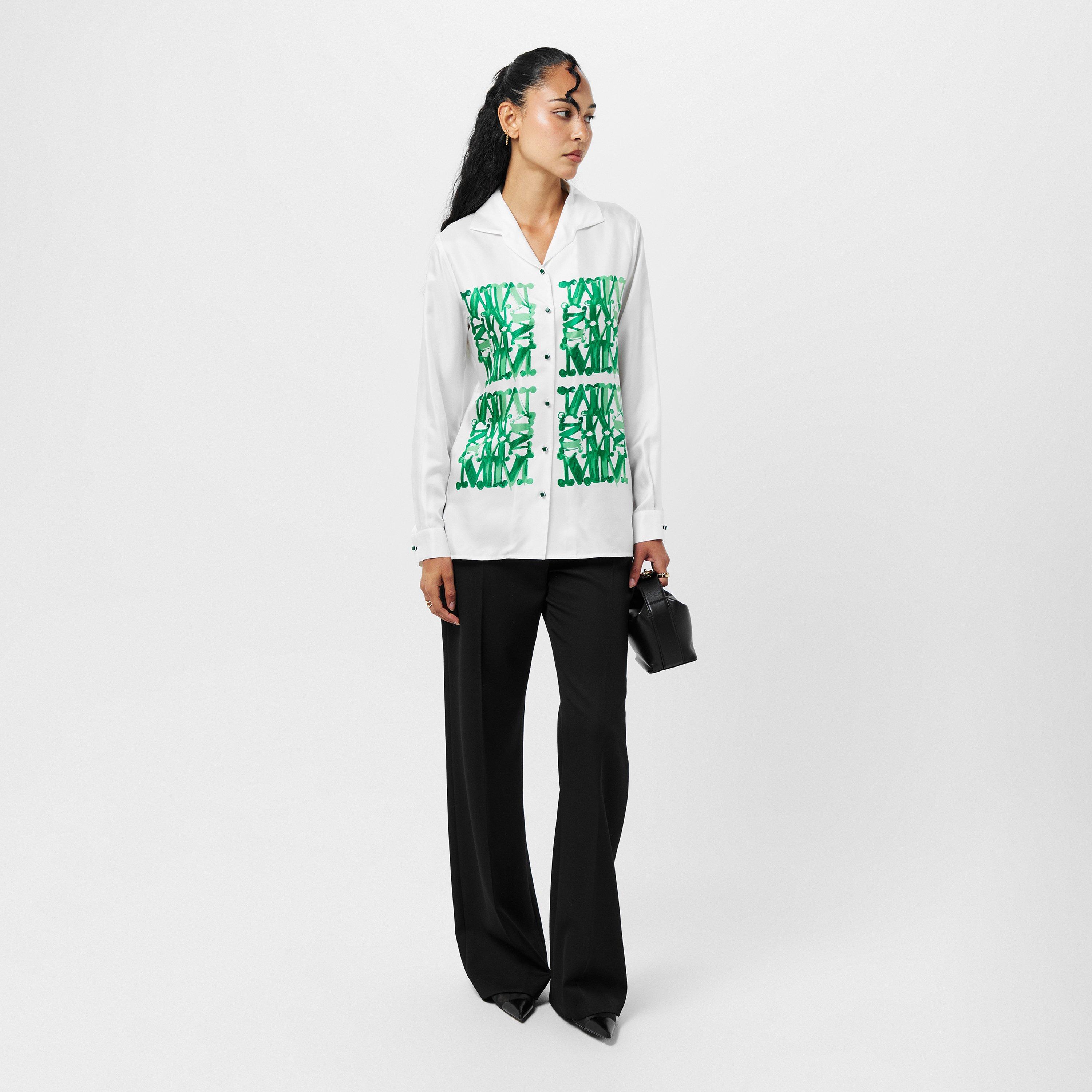 Emerald - Max Mara - Women's Patterned Long-Sleeve Shirt - 6