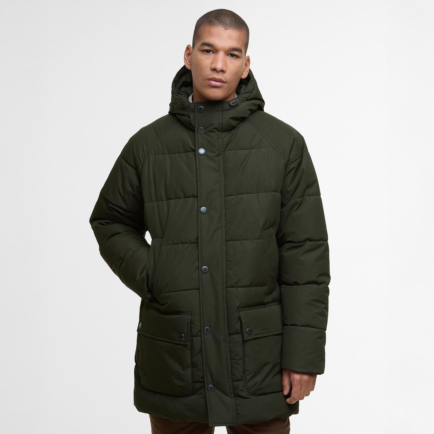 Sage SG71 - Barbour - Men's Bedale Hooded Long Sleeve Long Puffer Jacket - 2
