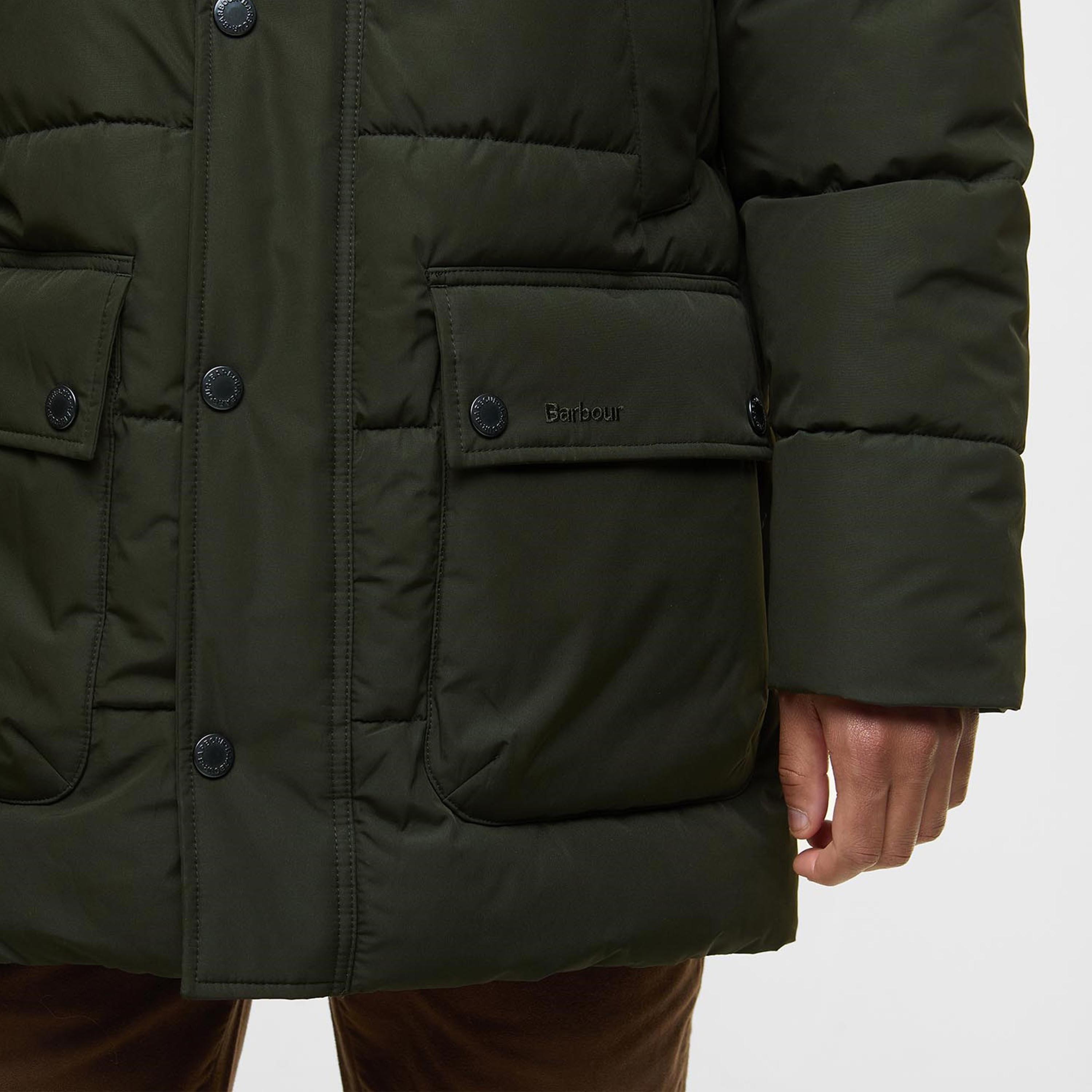 Sage SG71 - Barbour - Men's Bedale Hooded Long Sleeve Long Puffer Jacket - 5