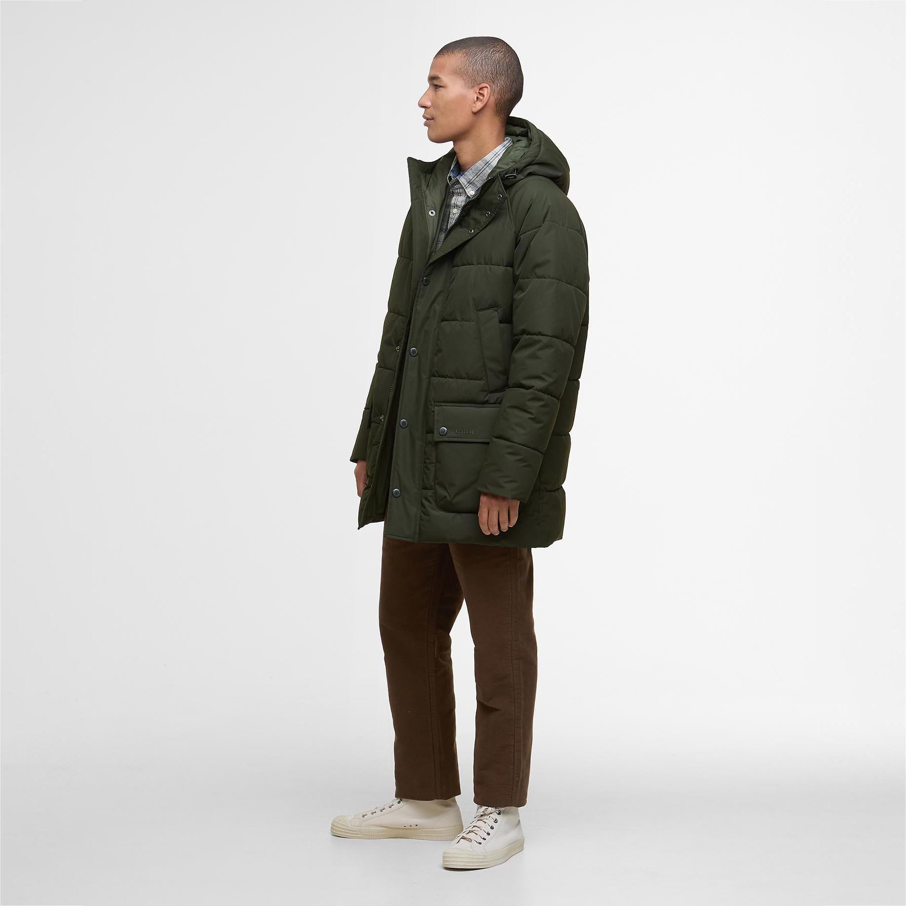 Sage SG71 - Barbour - Men's Bedale Hooded Long Sleeve Long Puffer Jacket - 6