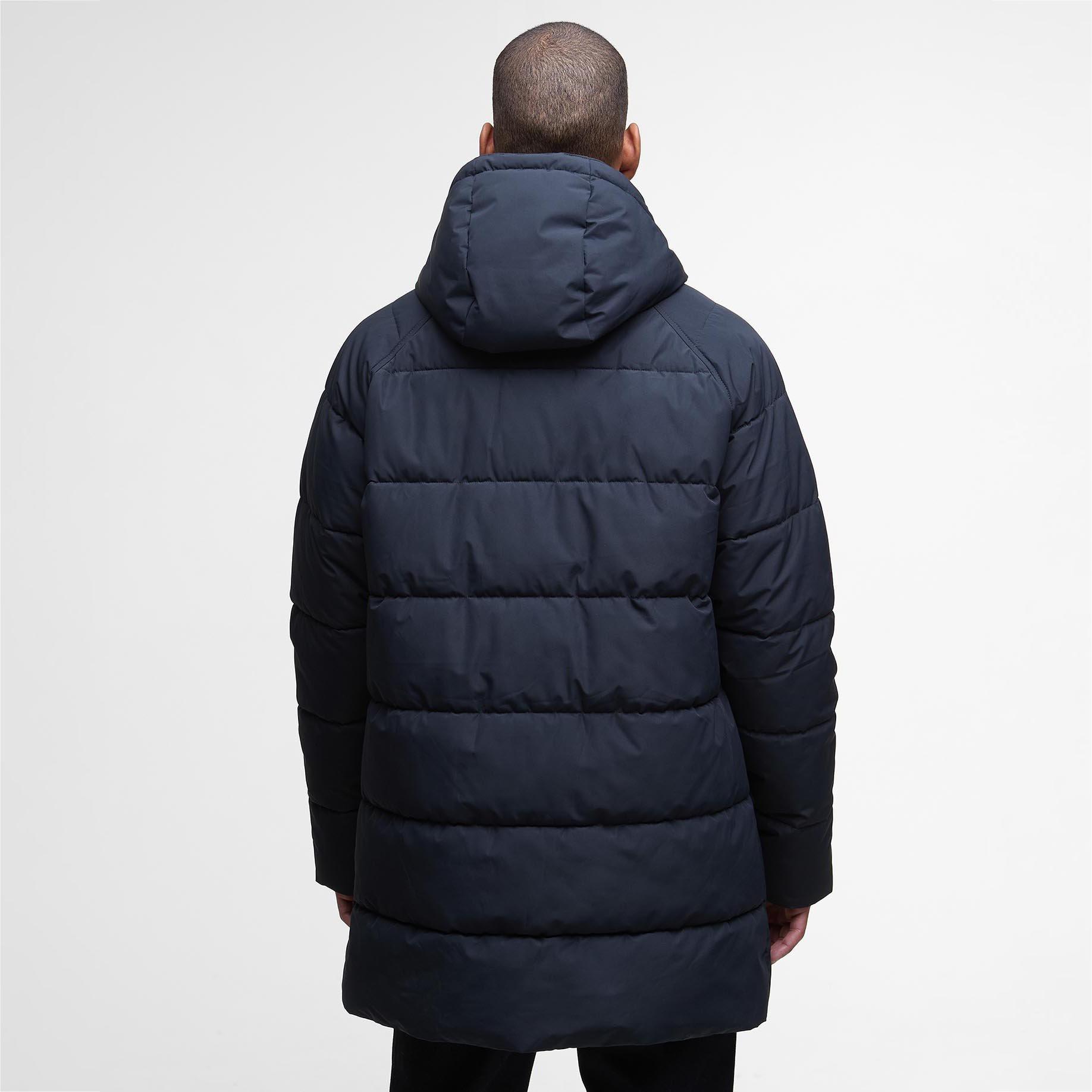 Dark Navy NY91 - Barbour - Men's Bedale Hooded Long Sleeve Long Puffer Jacket - 3