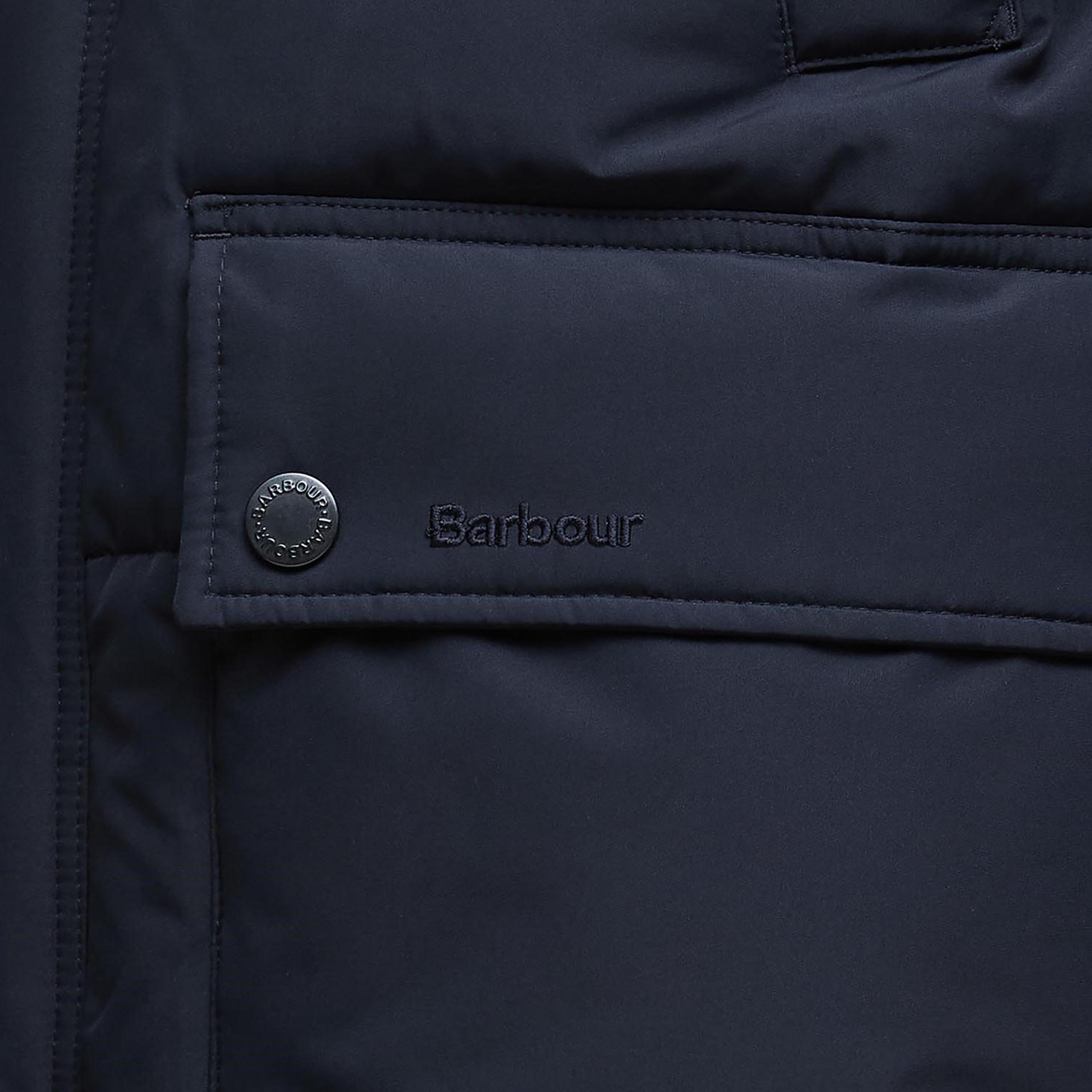 Dark Navy NY91 - Barbour - Men's Bedale Hooded Long Sleeve Long Puffer Jacket - 5