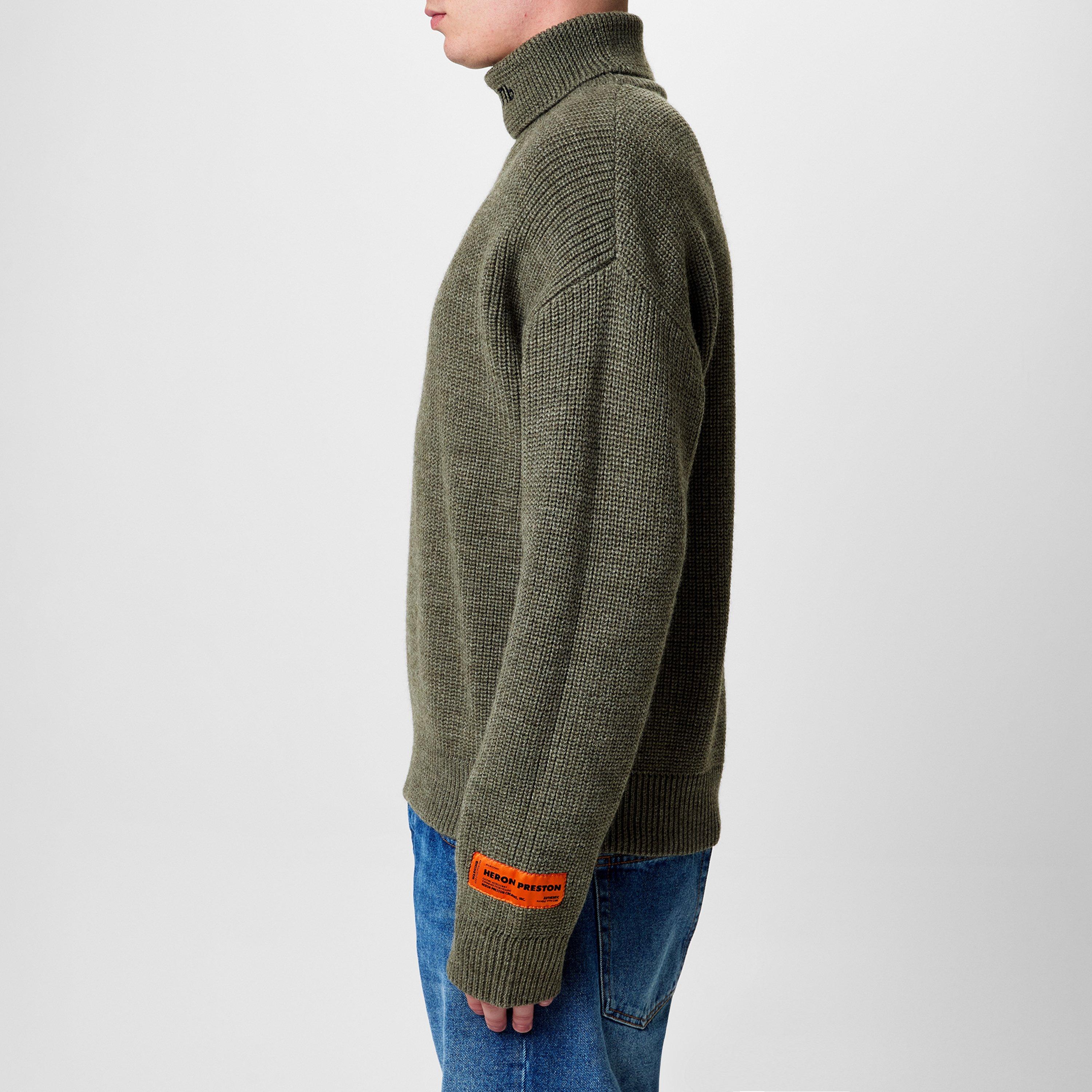 Olive Green - Heron Preston - Men's Crew Neck Jumper - 2