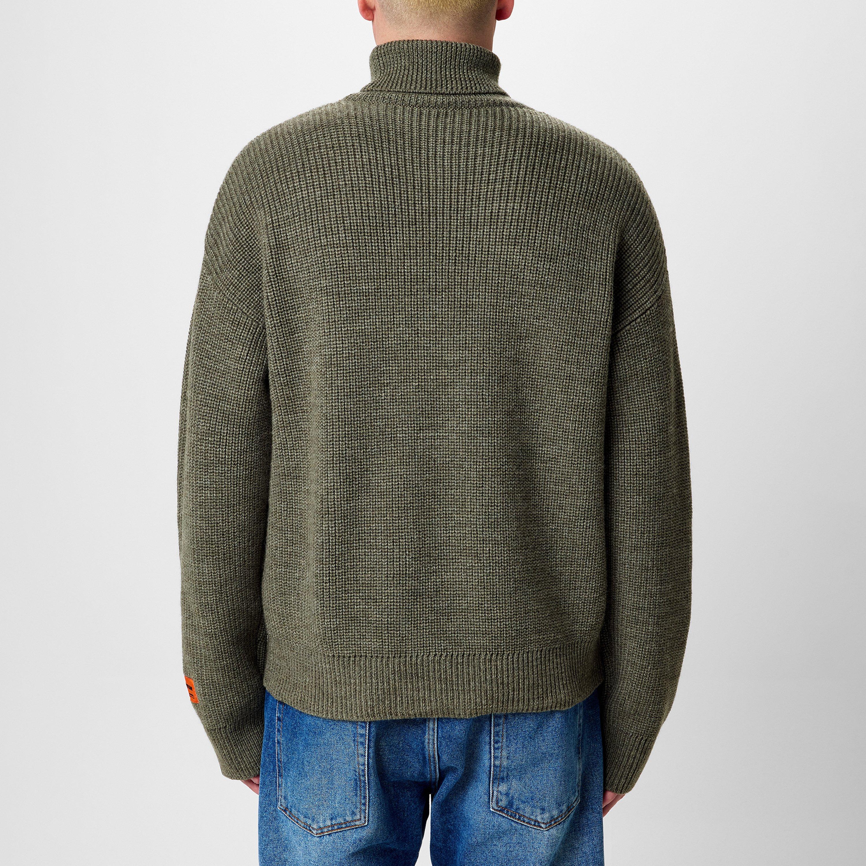 Olive Green - Heron Preston - Men's Crew Neck Jumper - 3