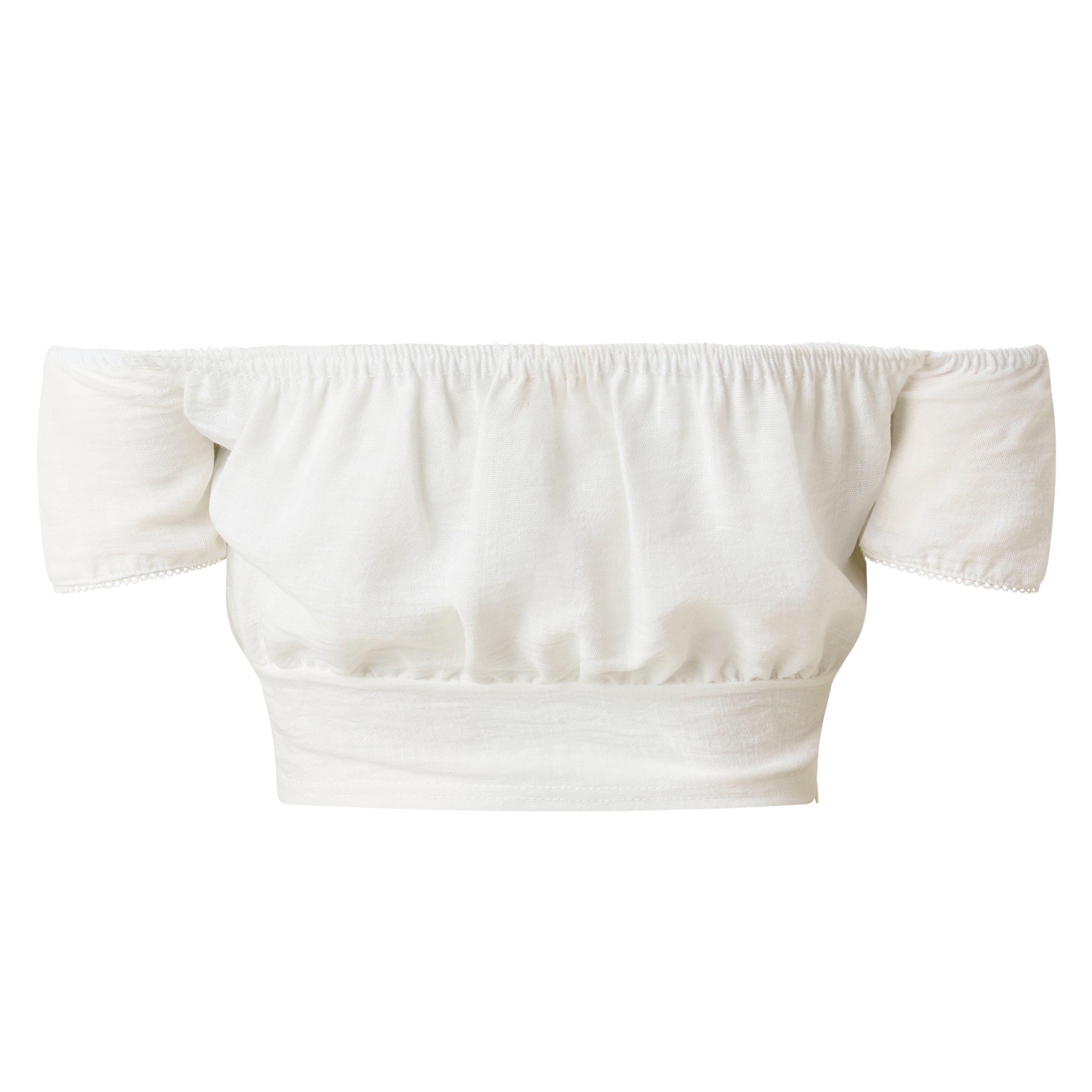 White - Grace Jacob - Women's Alba Crop Bandeau Top - 2