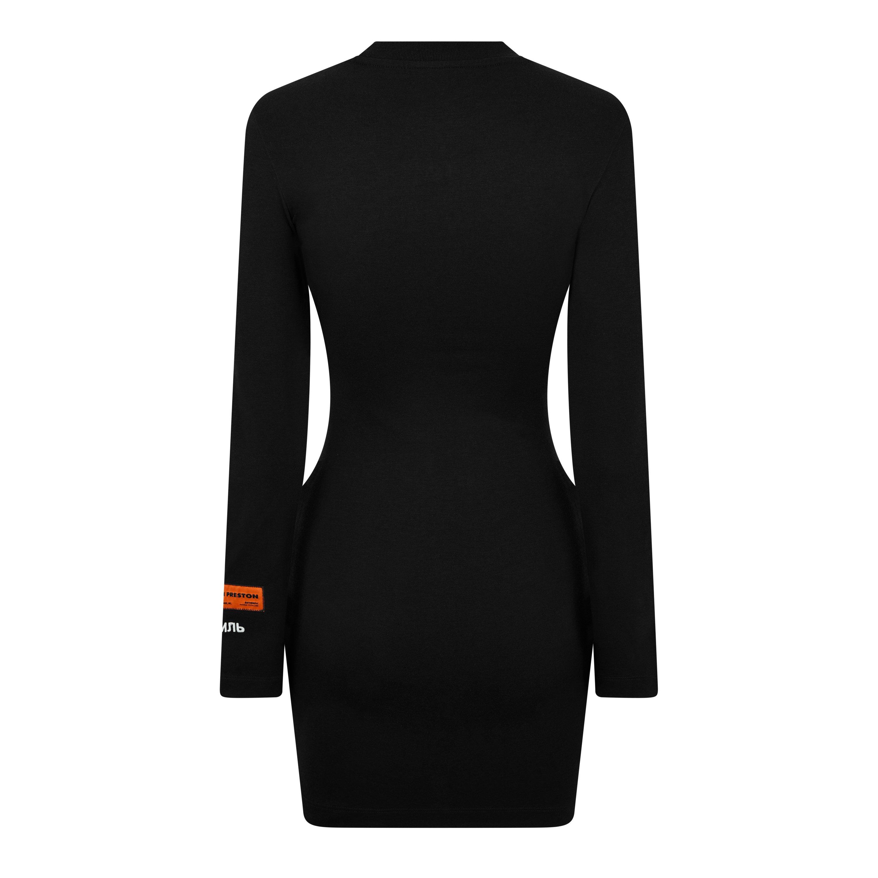 Black/White - Heron Preston - Women's Long-Sleeve Mini Bodycon Dress - 6